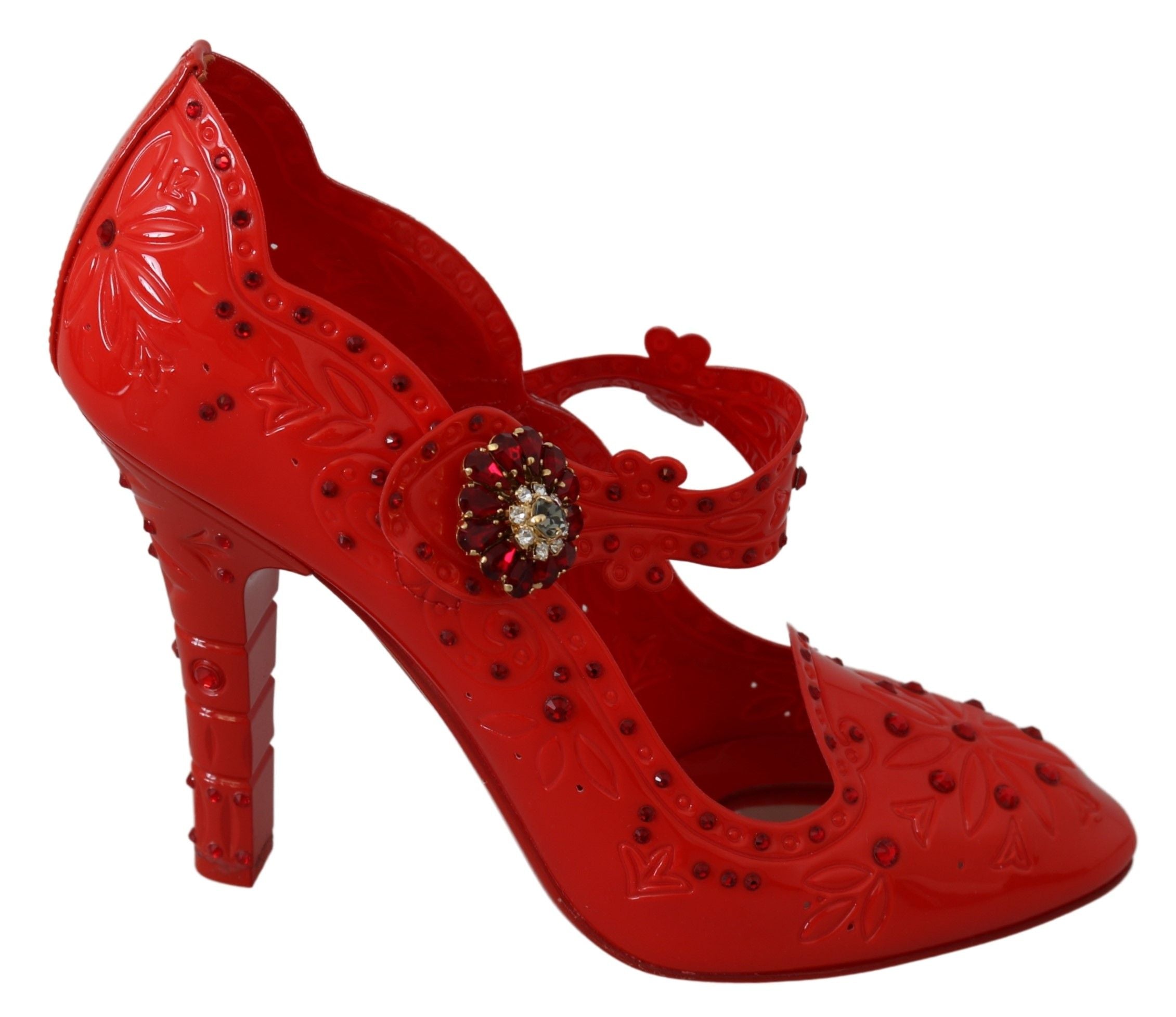 Escarpins Cendrillon en cristal rouge Dolce &amp; Gabbana Chic