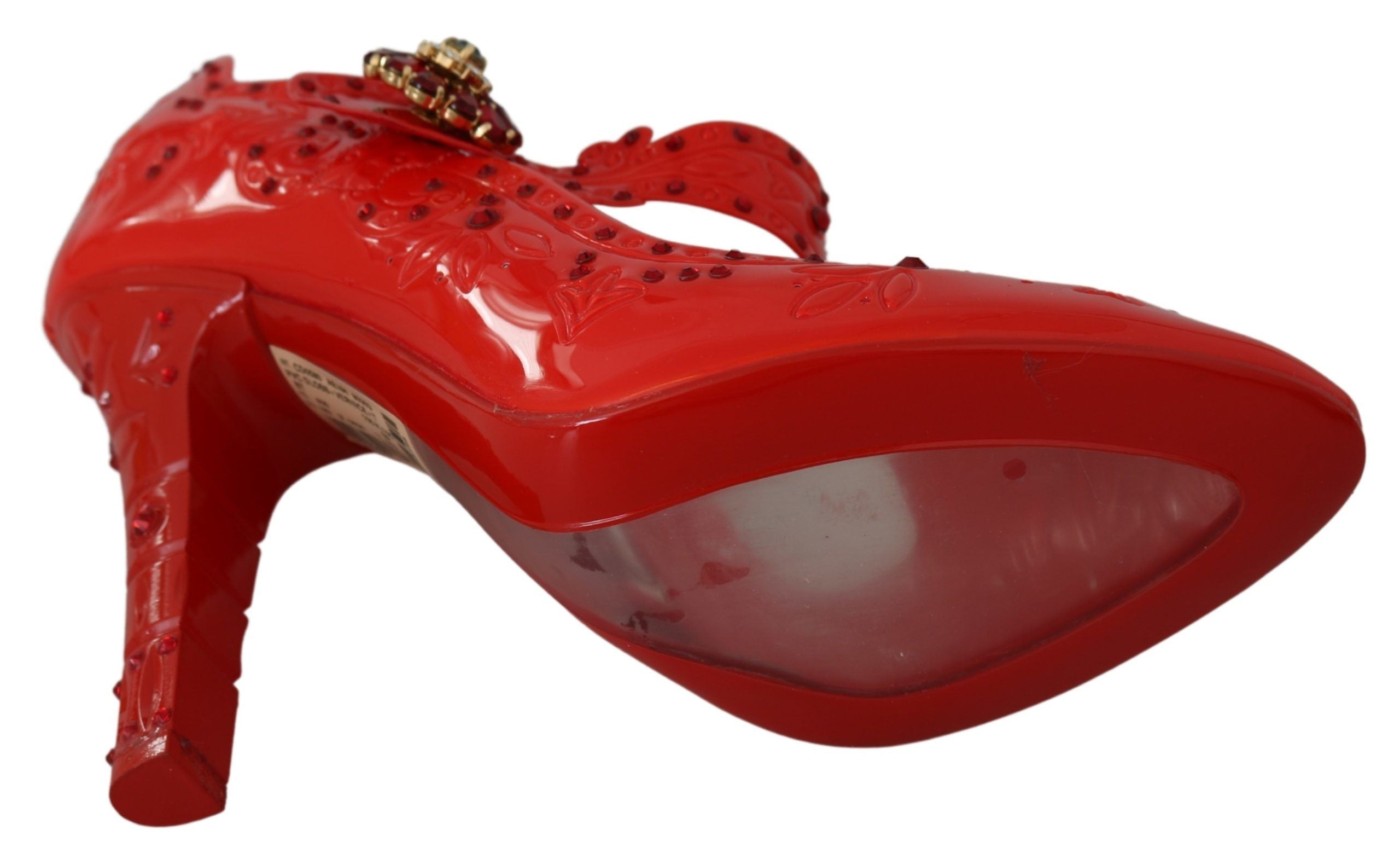 Escarpins Cendrillon en cristal rouge Dolce &amp; Gabbana Chic