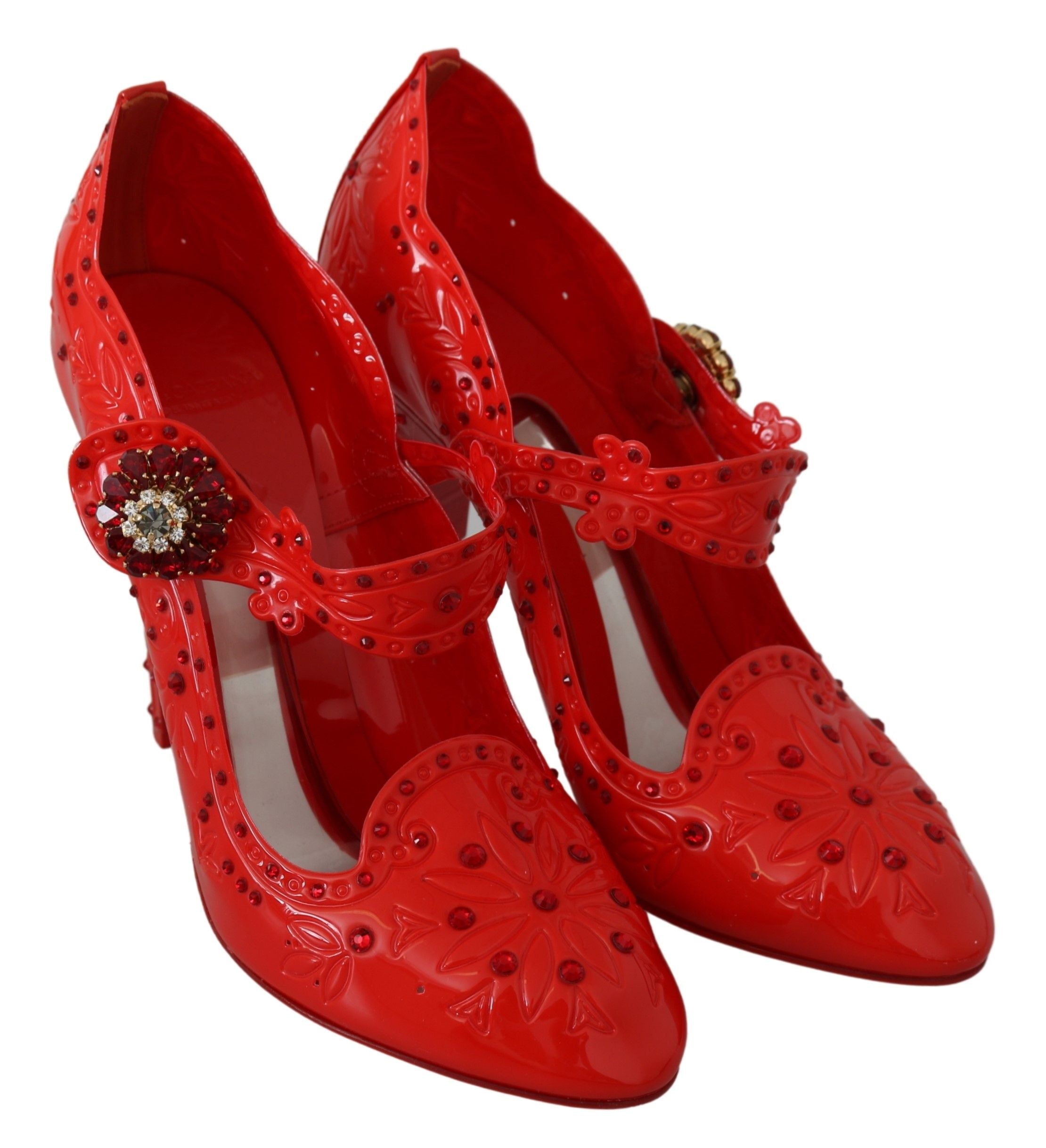 Escarpins Cendrillon en cristal rouge Dolce &amp; Gabbana Chic