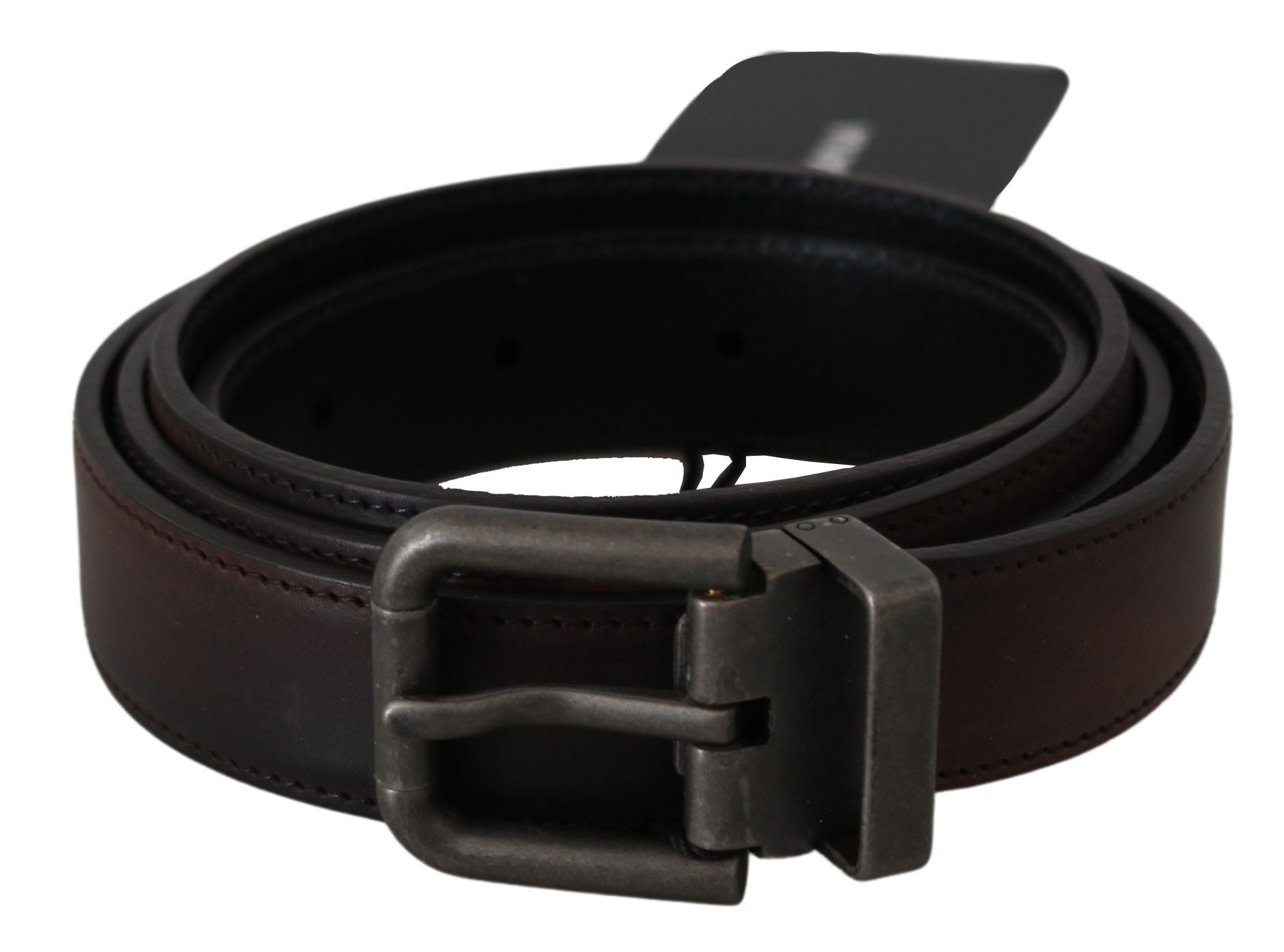 Dolce &amp; Gabbana Ceinture en cuir élégante en marron classique