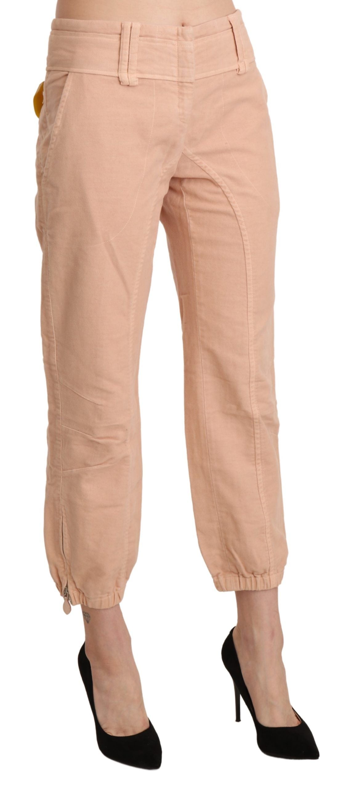 Ermanno Scervino Pantalon court chic en coton beige