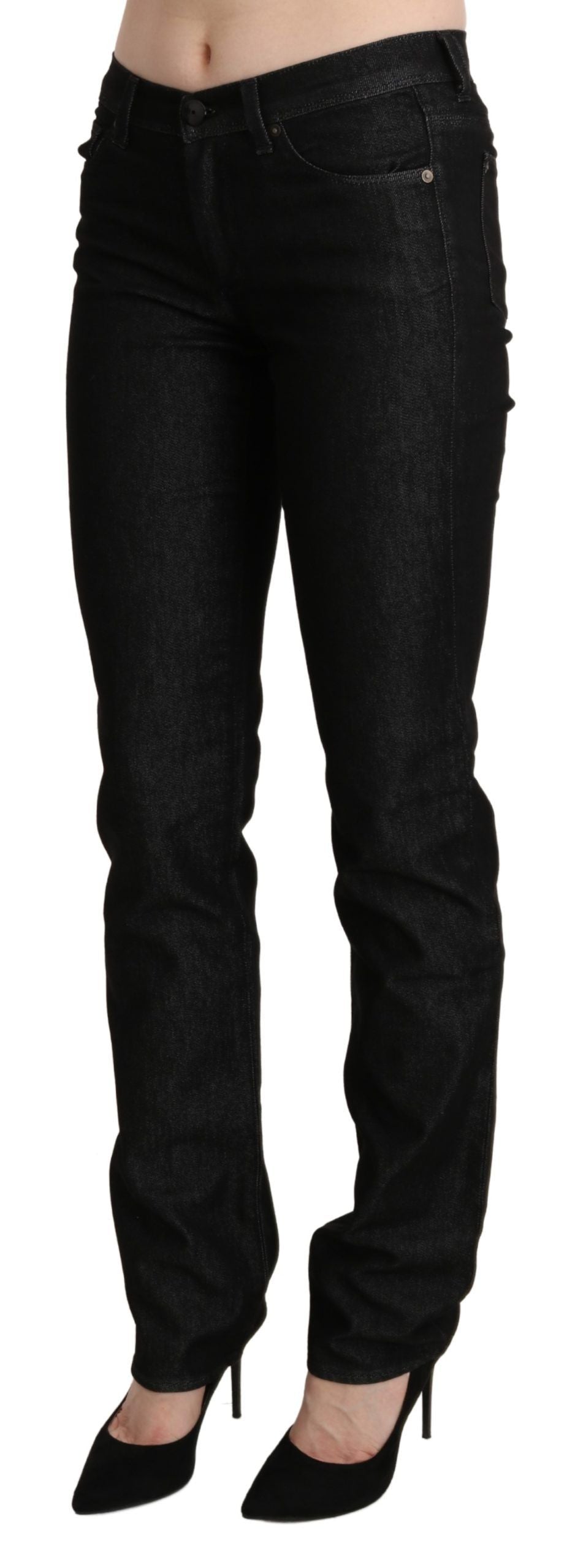 Ermanno Scervino Jean skinny noir chic taille moyenne