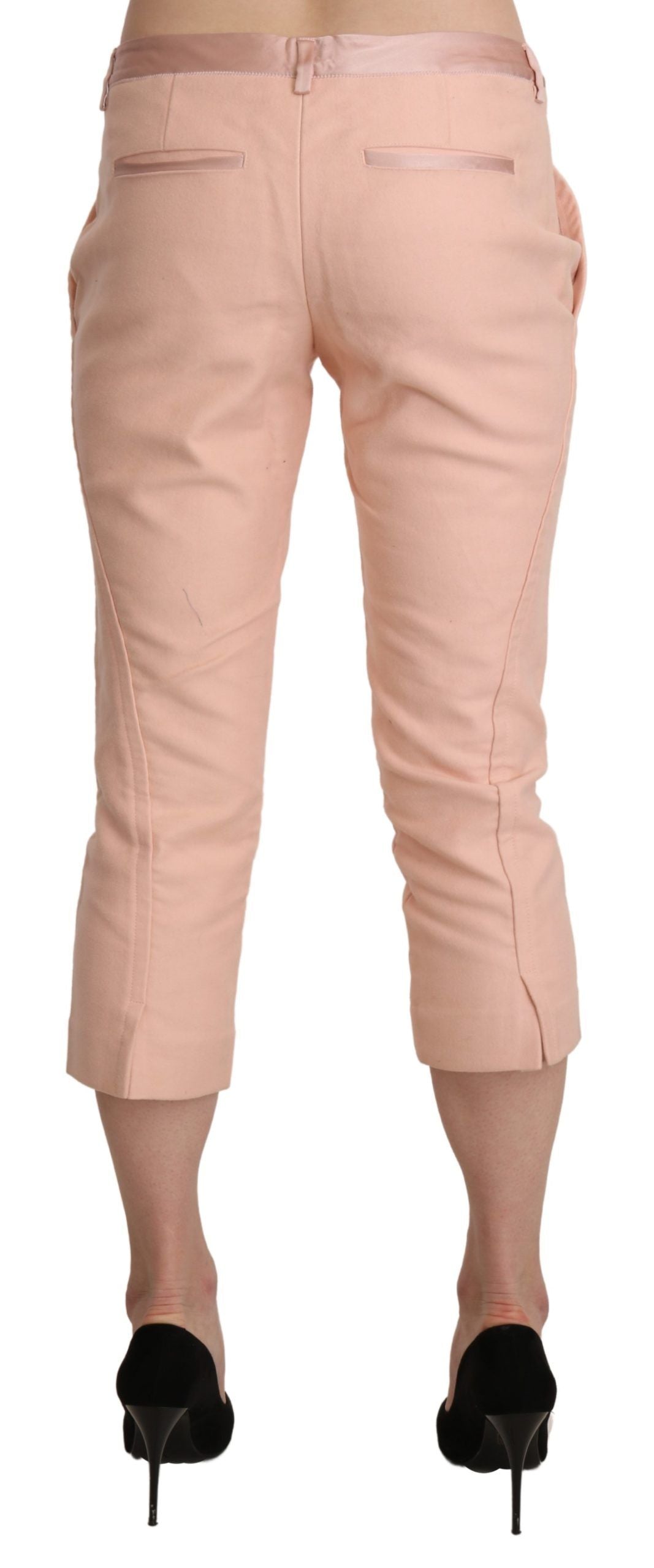 Ermanno Scervino Pantalon capri skinny rose chic