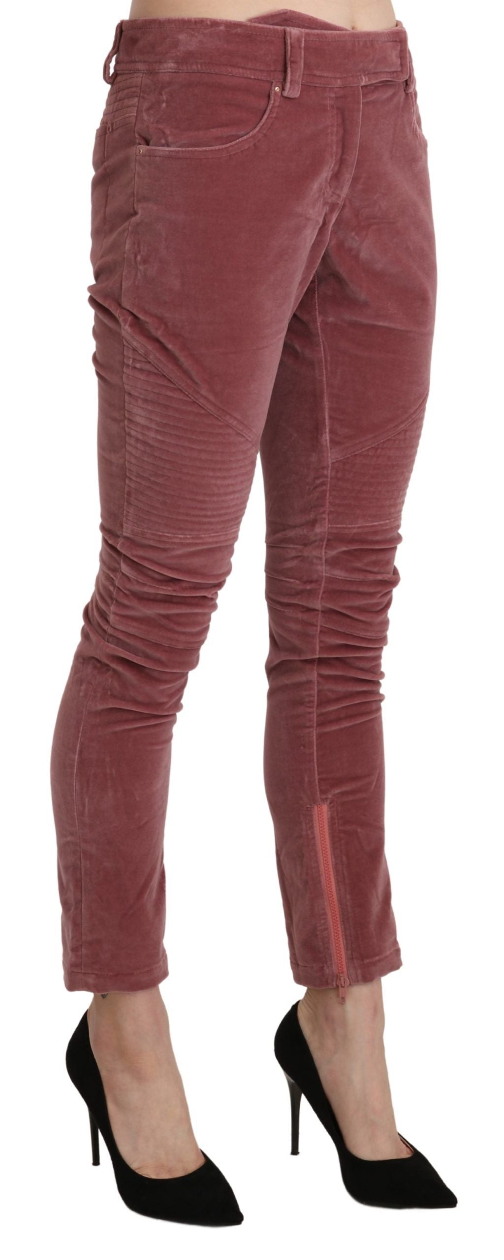 Ermanno Scervino Pantalon skinny taille moyenne rouge chic