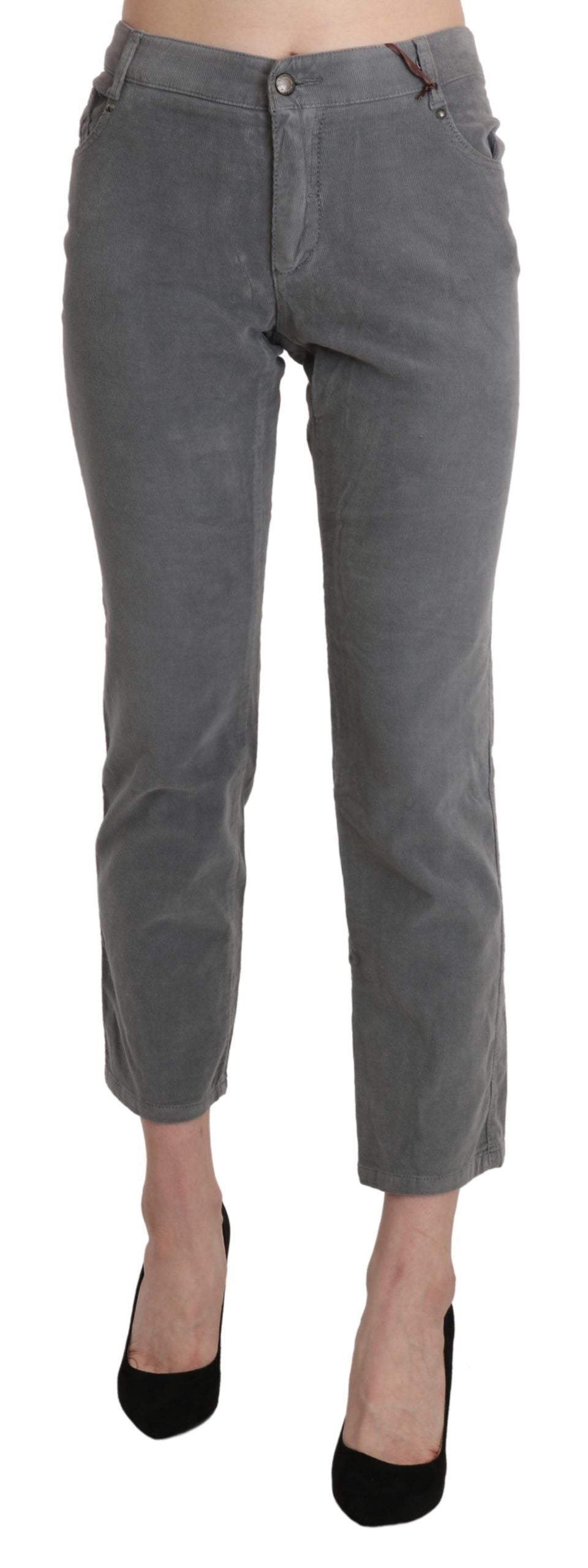 Ermanno Scervino Pantalon court taille moyenne gris chic