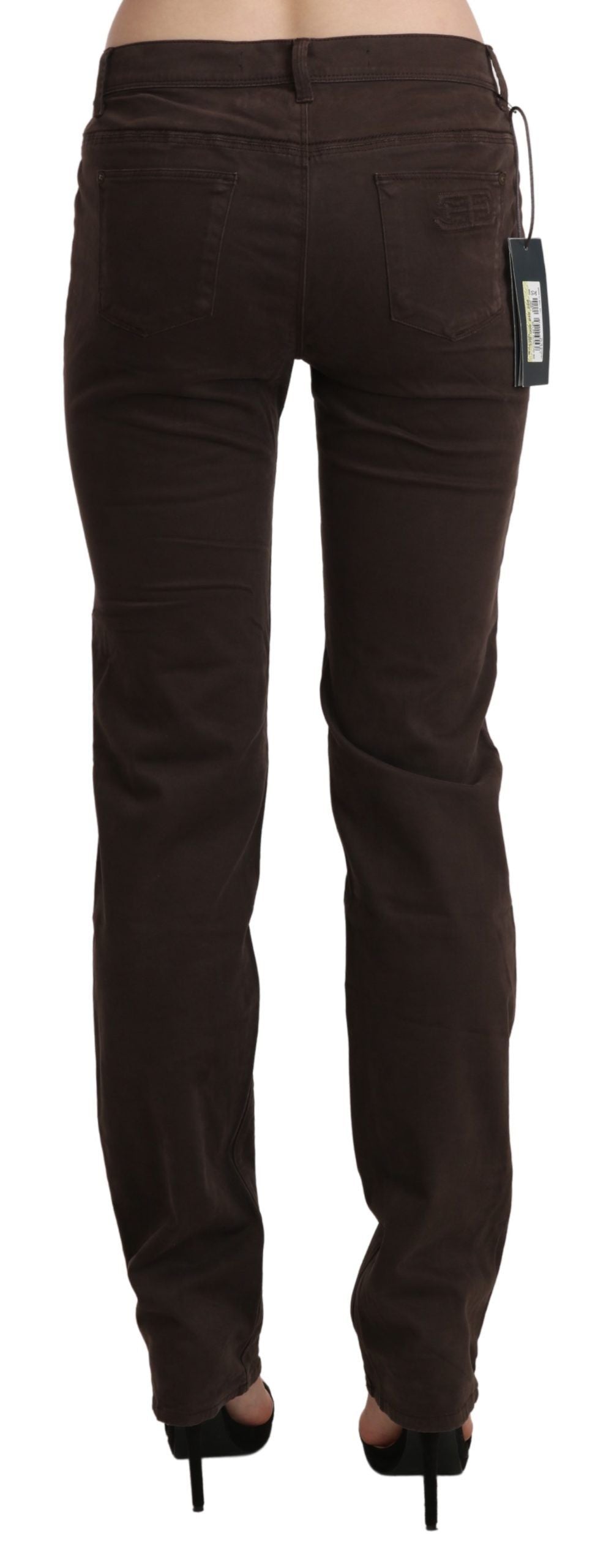 Ermanno Scervino Pantalon skinny taille moyenne marron chic