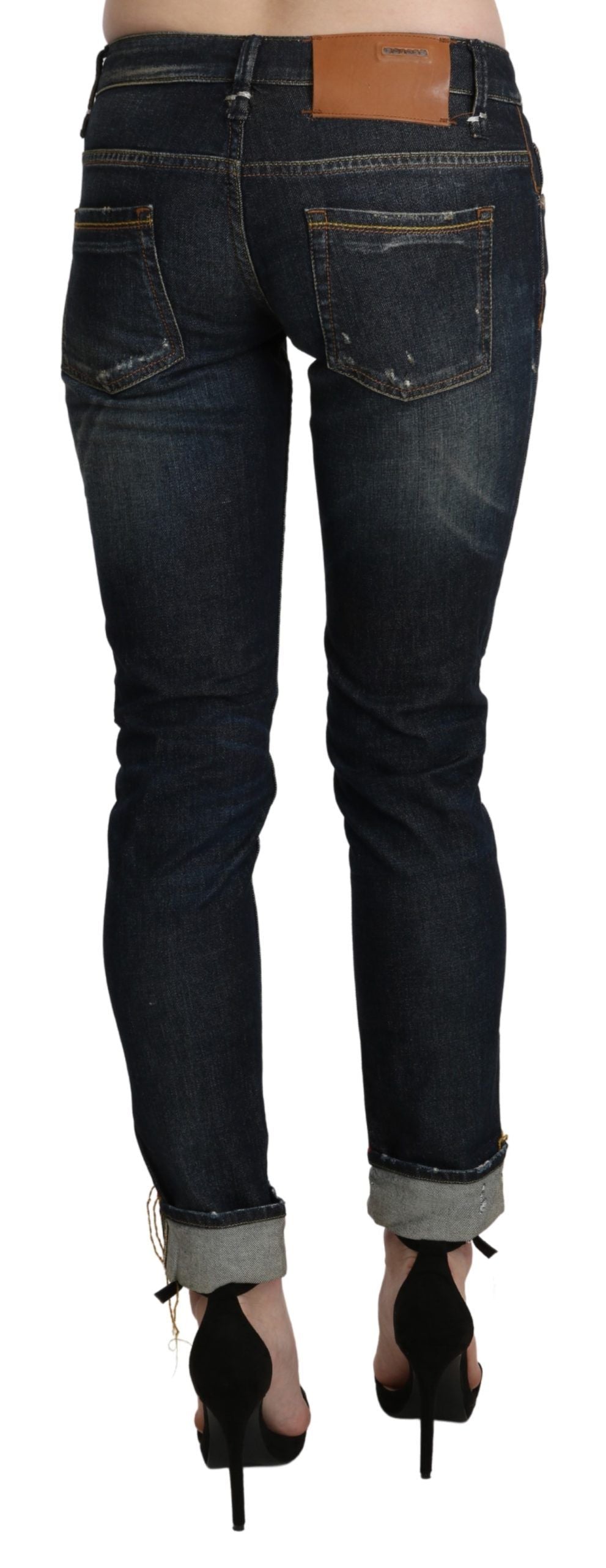 Jean skinny court bleu foncé Acht Chic