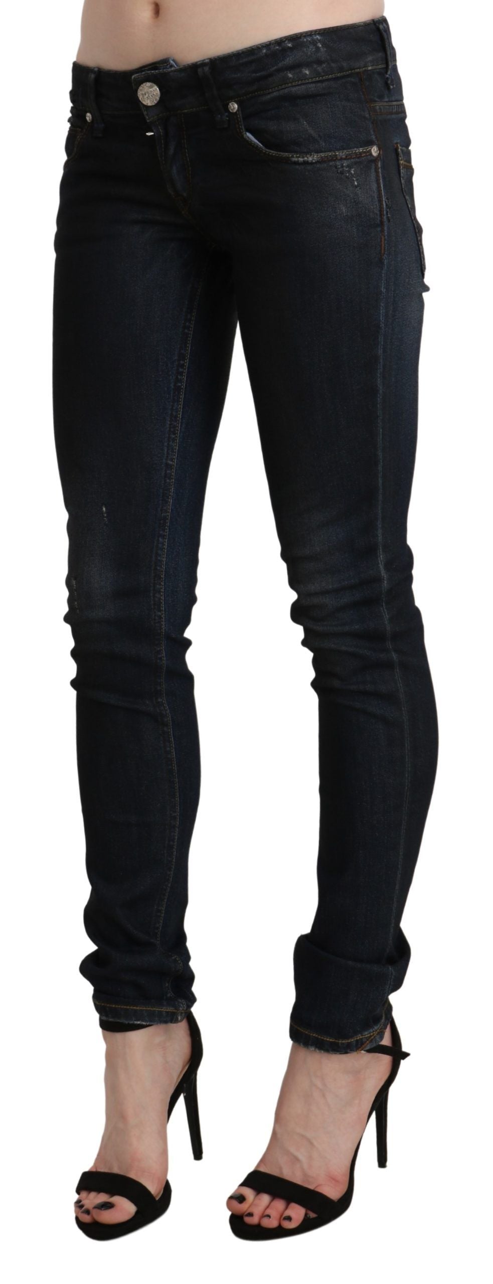 Jean skinny noir taille basse Acht Chic