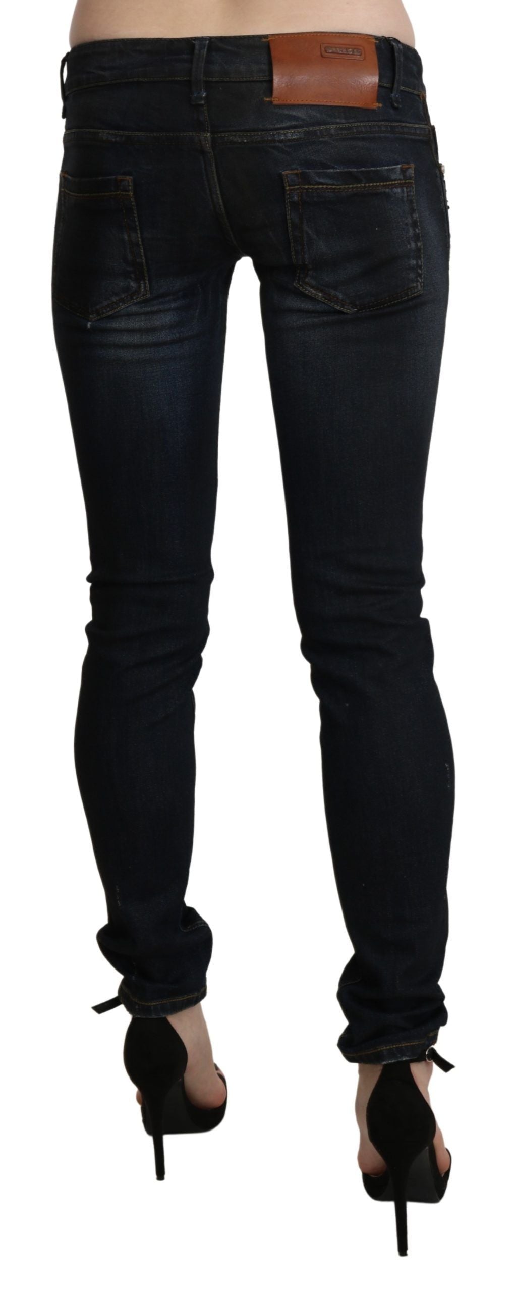 Jean skinny noir taille basse Acht Chic