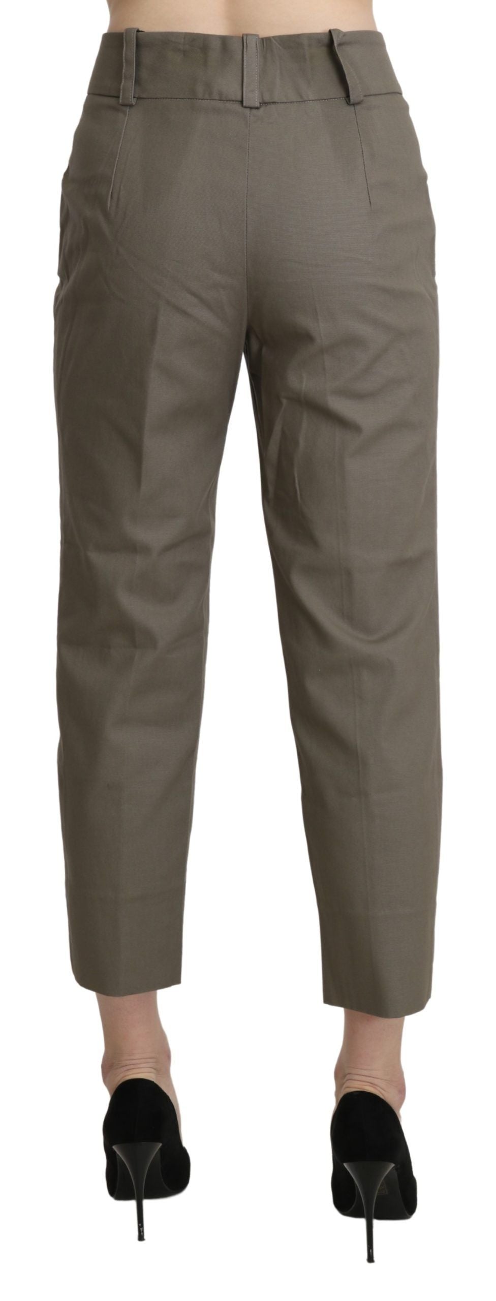 BENCIVENGA Pantalon court élégant taille haute en gris