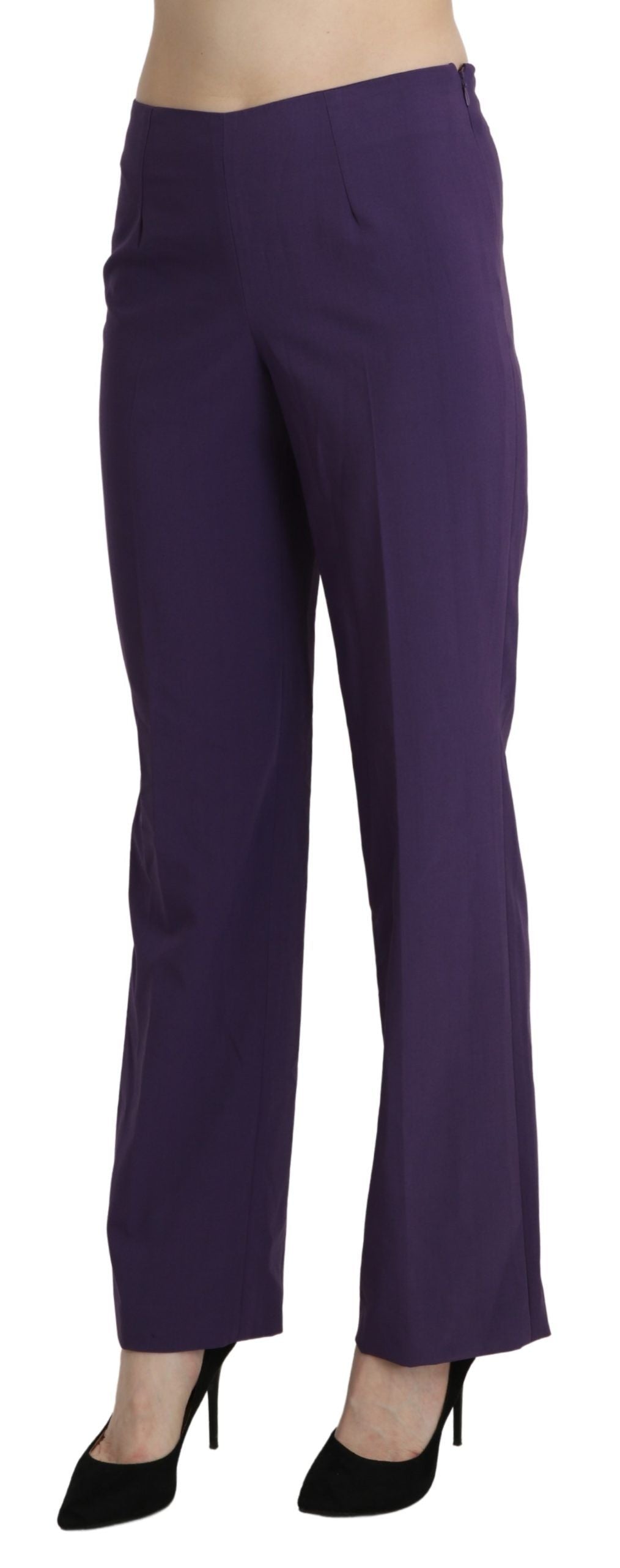 BENCIVENGA Pantalon droit élégant taille haute violet