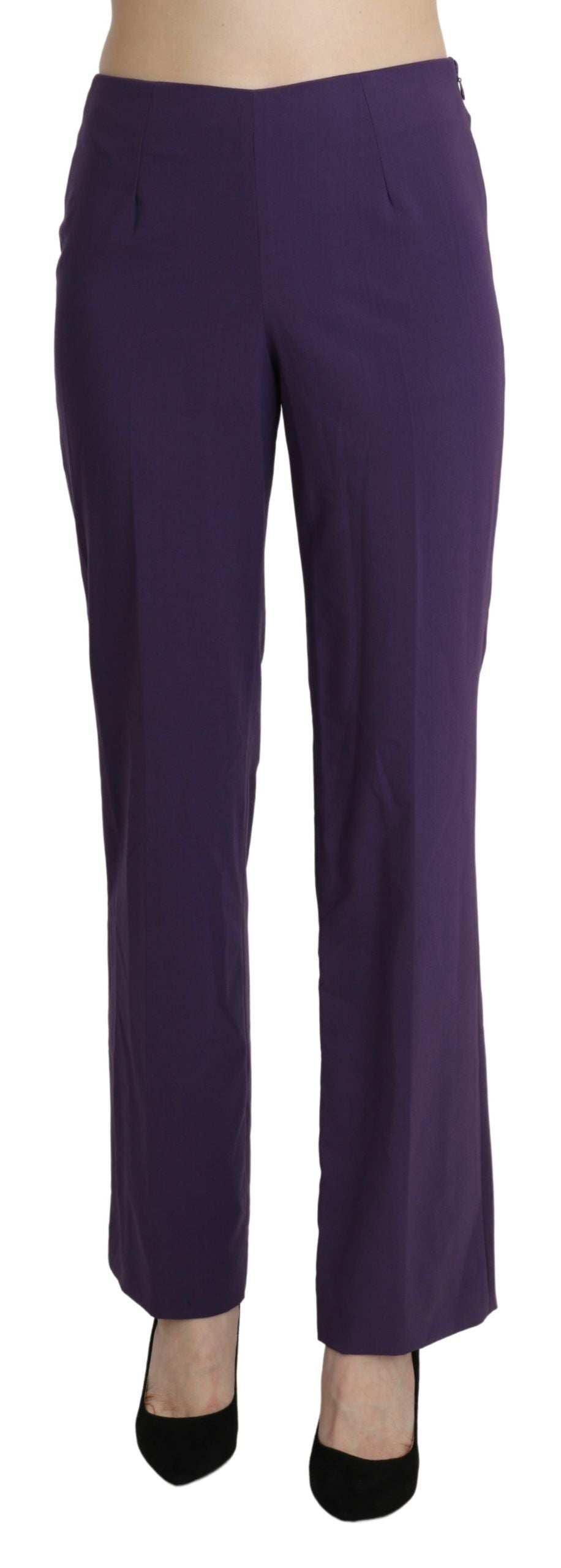 BENCIVENGA Pantalon droit élégant taille haute violet