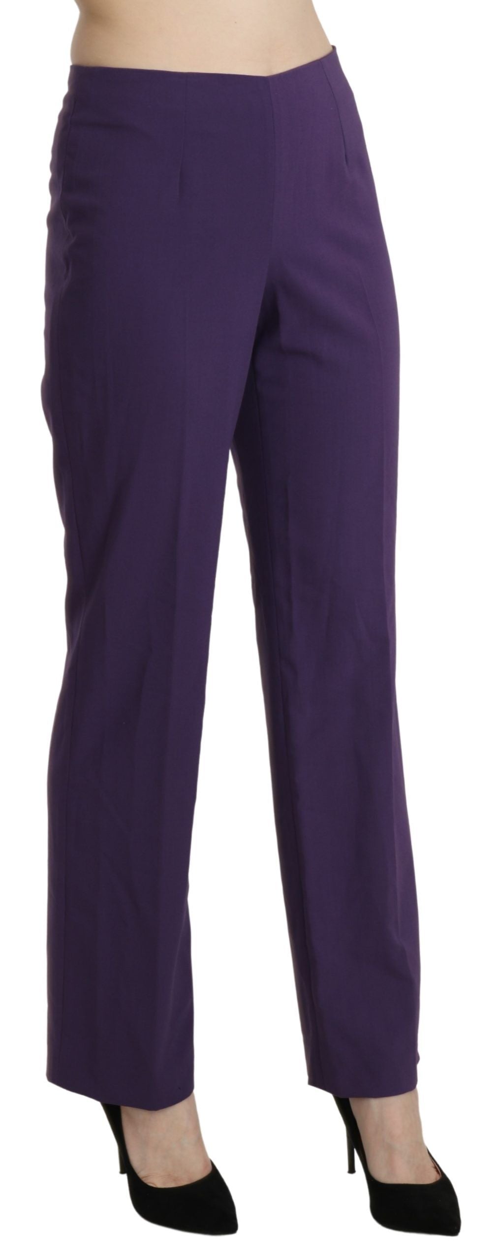 BENCIVENGA Pantalon droit élégant taille haute violet