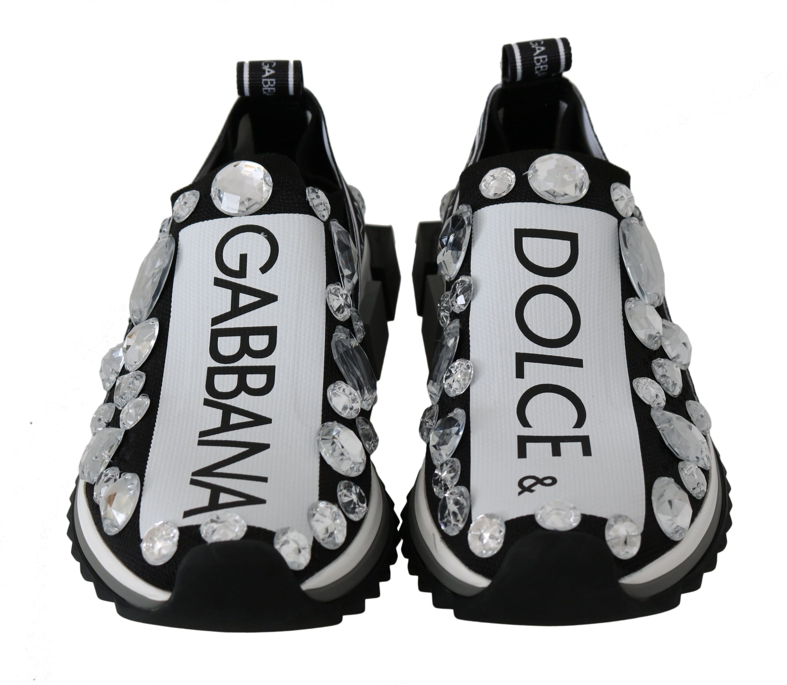 Dolce &amp; Gabbana Chic Baskets cloutées en cristal monochrome