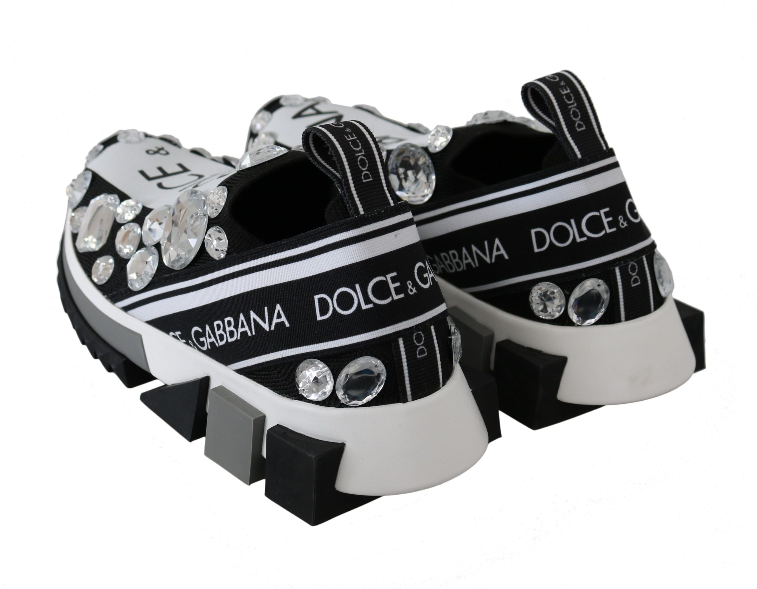 Dolce &amp; Gabbana Chic Baskets cloutées en cristal monochrome