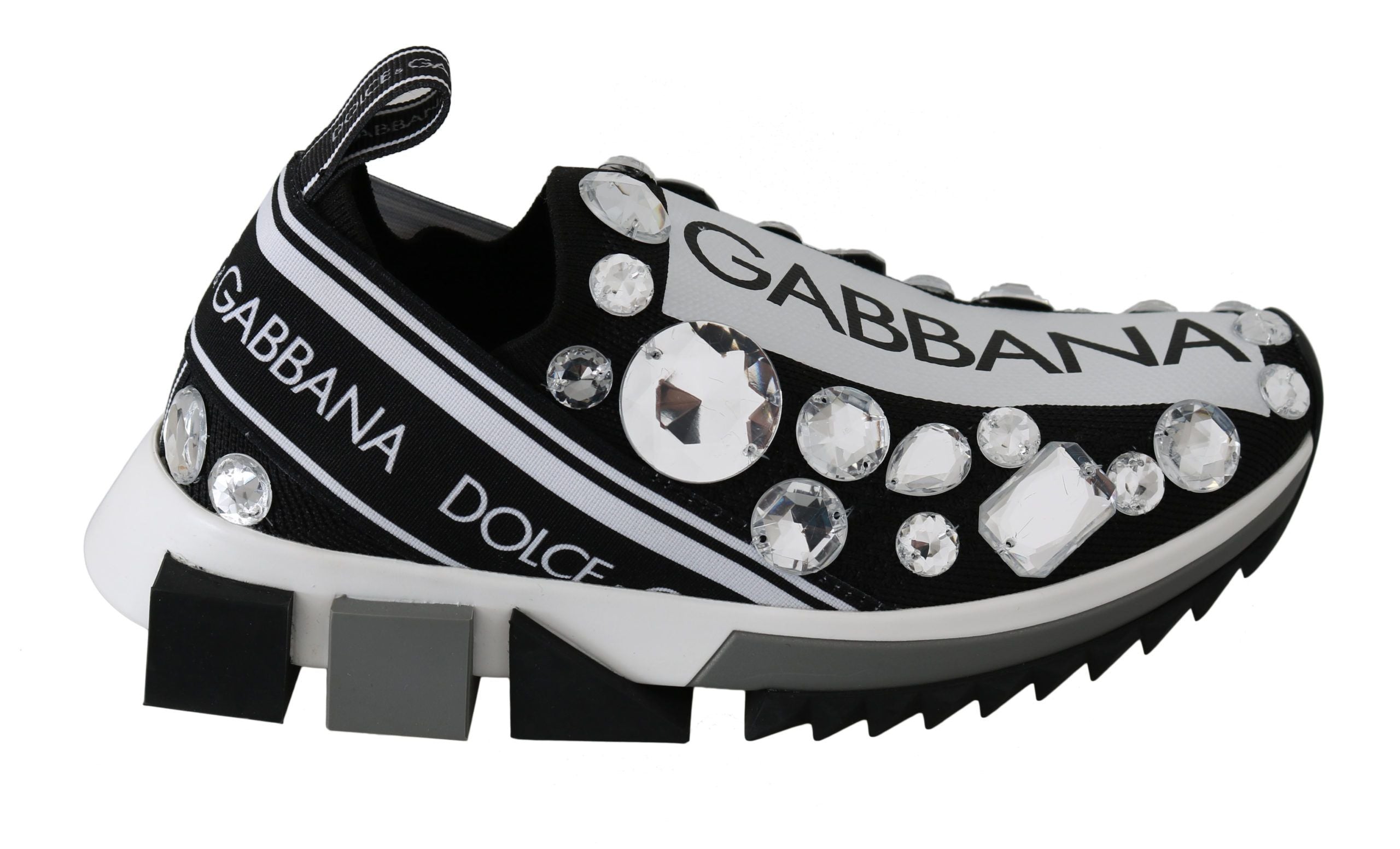 Dolce &amp; Gabbana Chic Baskets cloutées en cristal monochrome