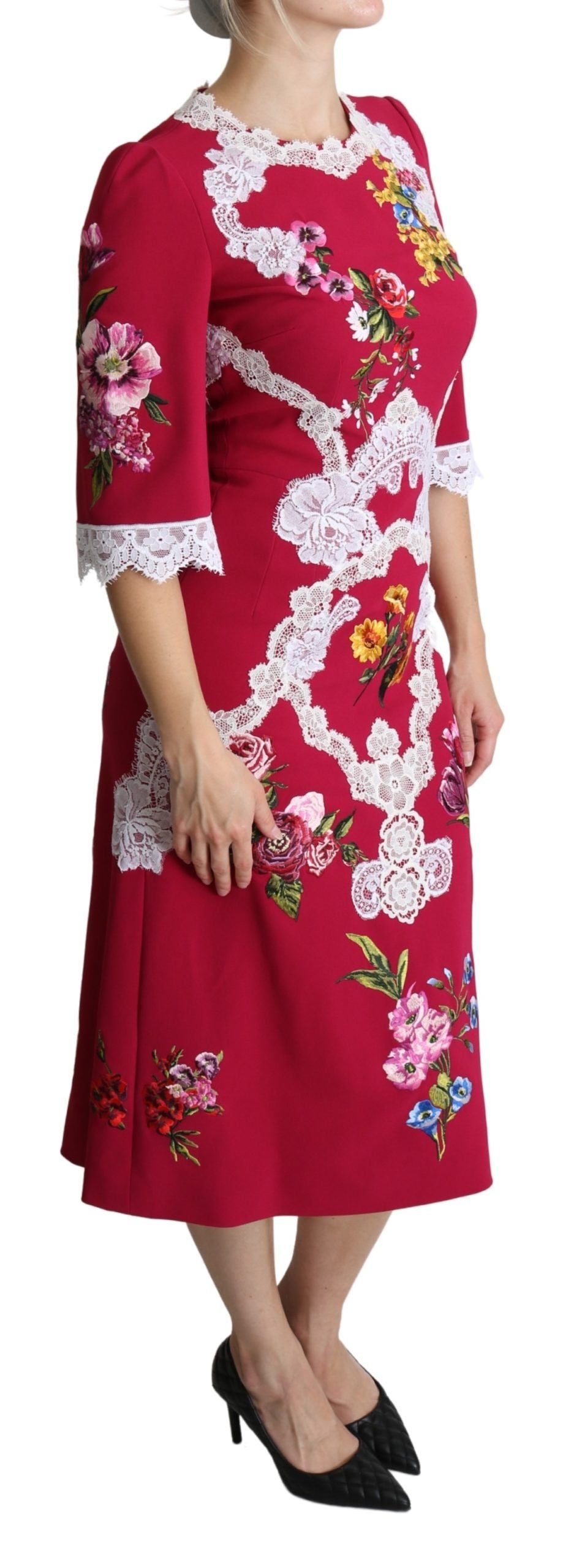 Dolce &amp; Gabbana Robe fourreau mi-longue brodée de fleurs