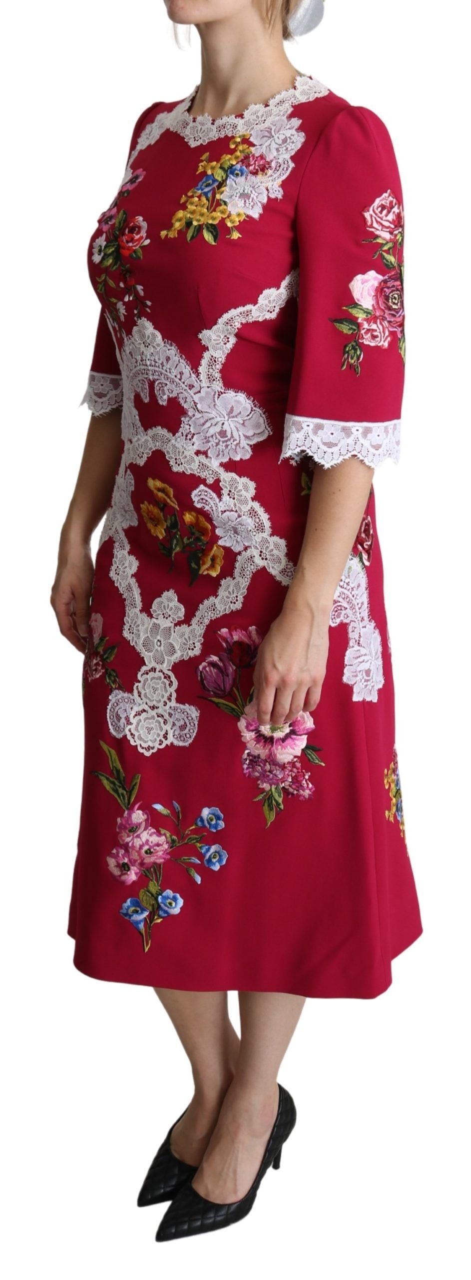 Dolce &amp; Gabbana Robe fourreau mi-longue brodée de fleurs