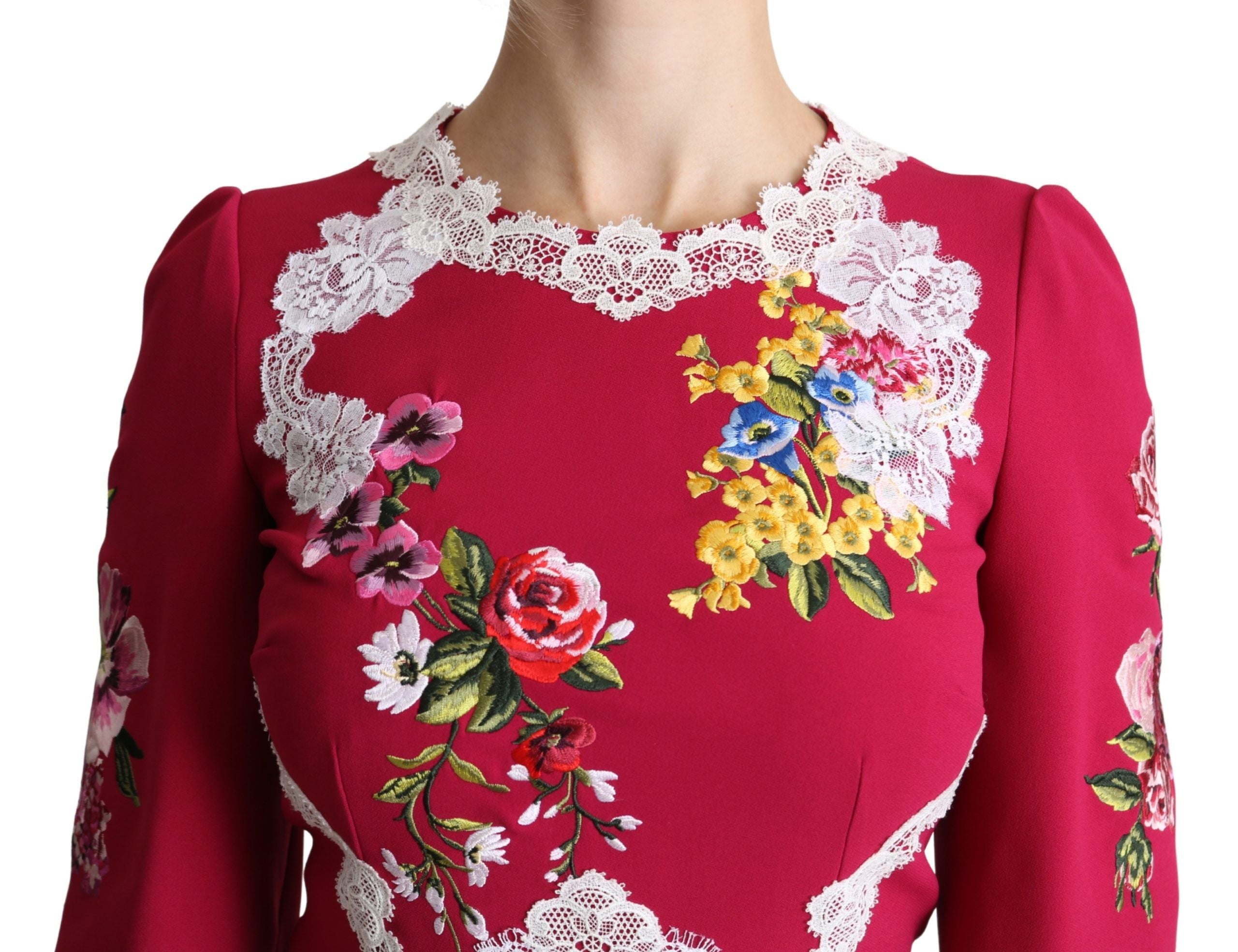 Dolce &amp; Gabbana Robe fourreau mi-longue brodée de fleurs