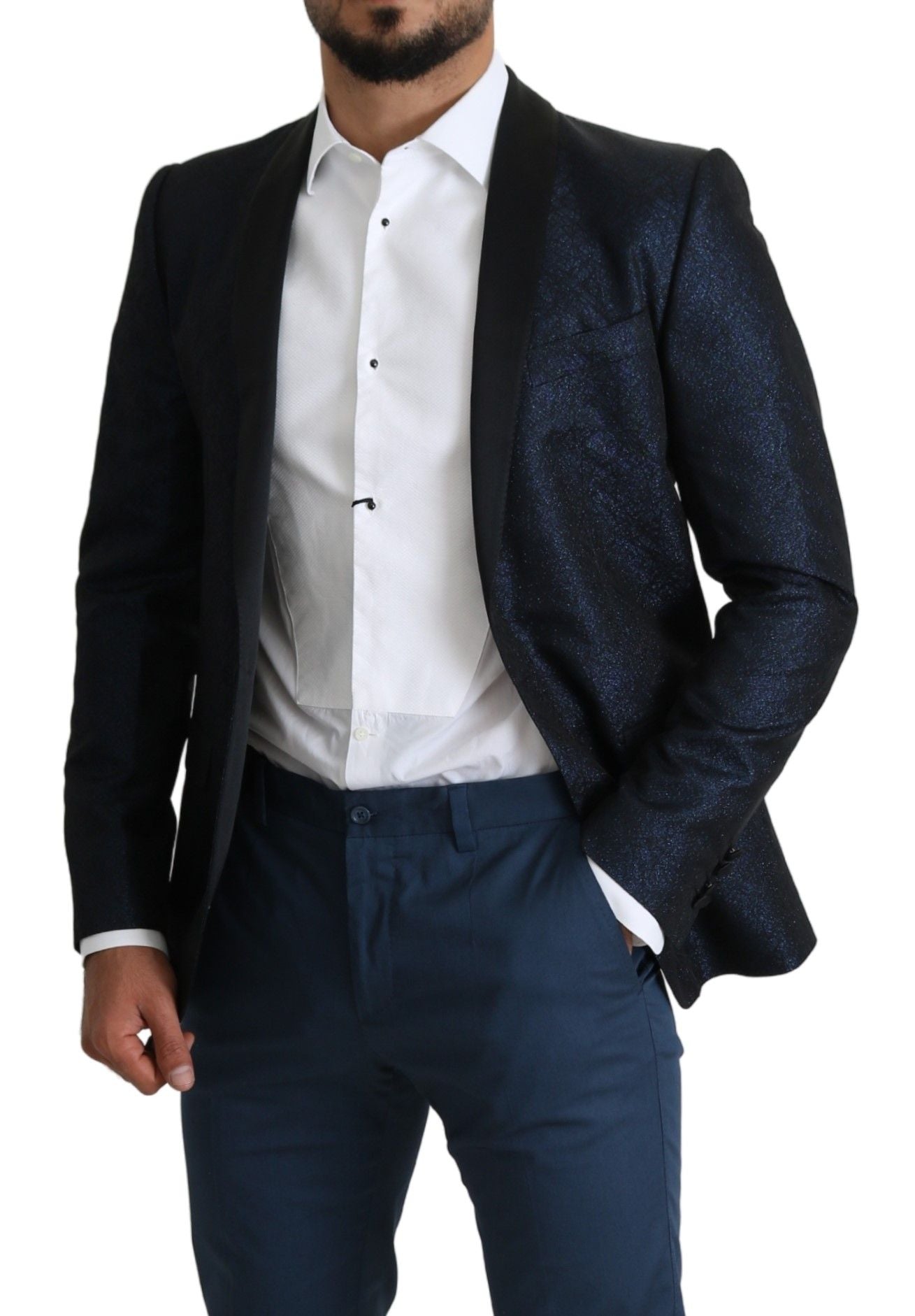 Dolce &amp; Gabbana Élégant Blazer Slim Bleu Martini