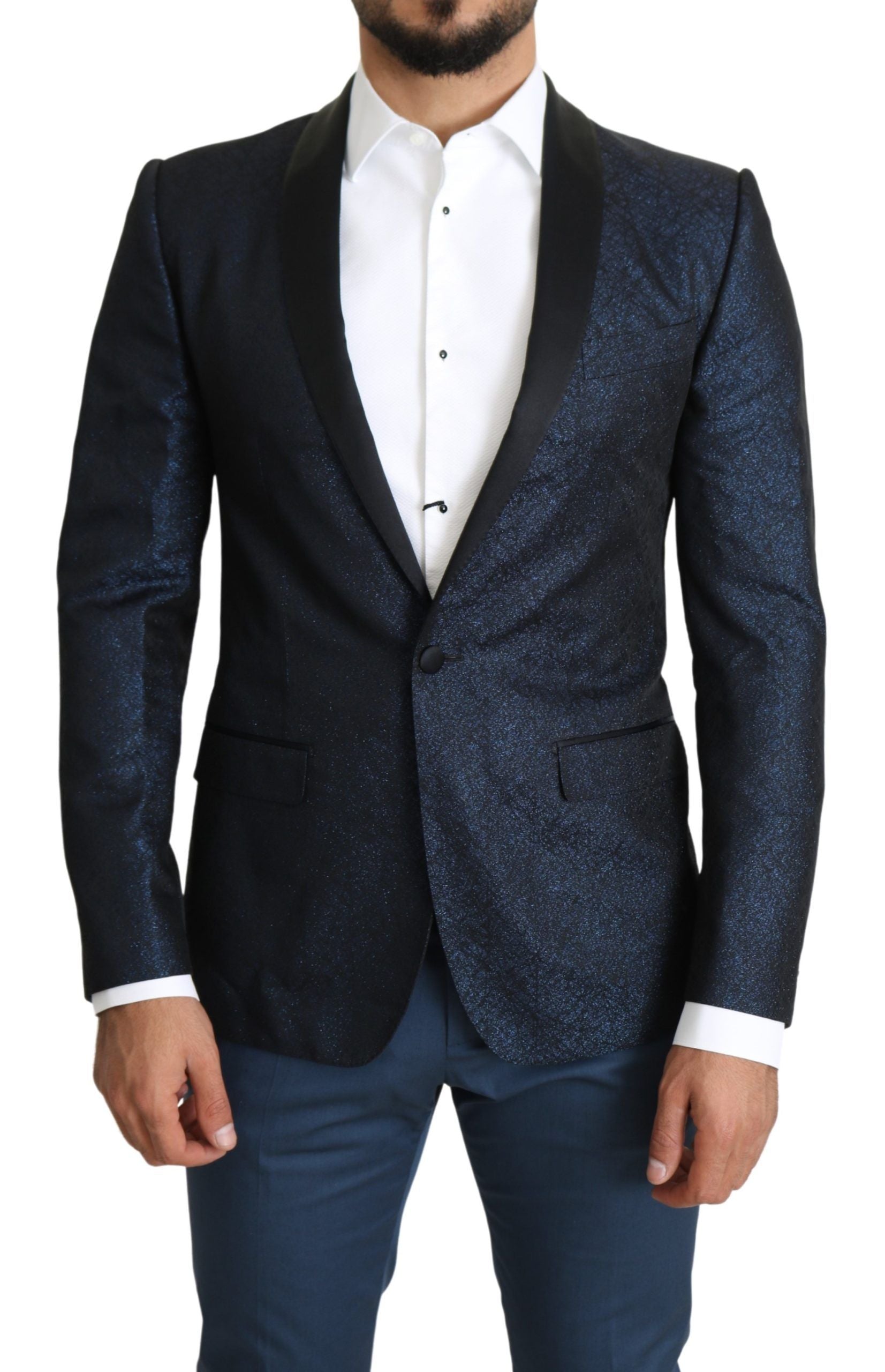 Dolce &amp; Gabbana Élégant Blazer Slim Bleu Martini