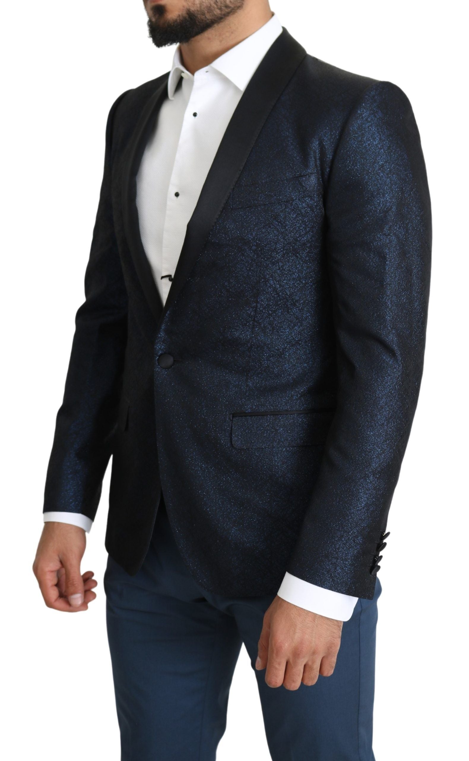 Dolce &amp; Gabbana Élégant Blazer Slim Bleu Martini