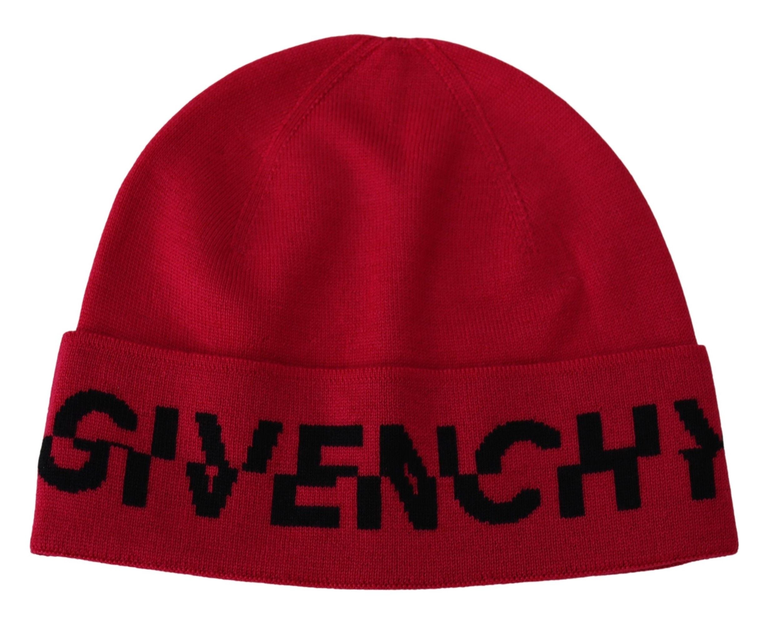 Bonnet en laine élégant Givenchy avec logo contrasté emblématique