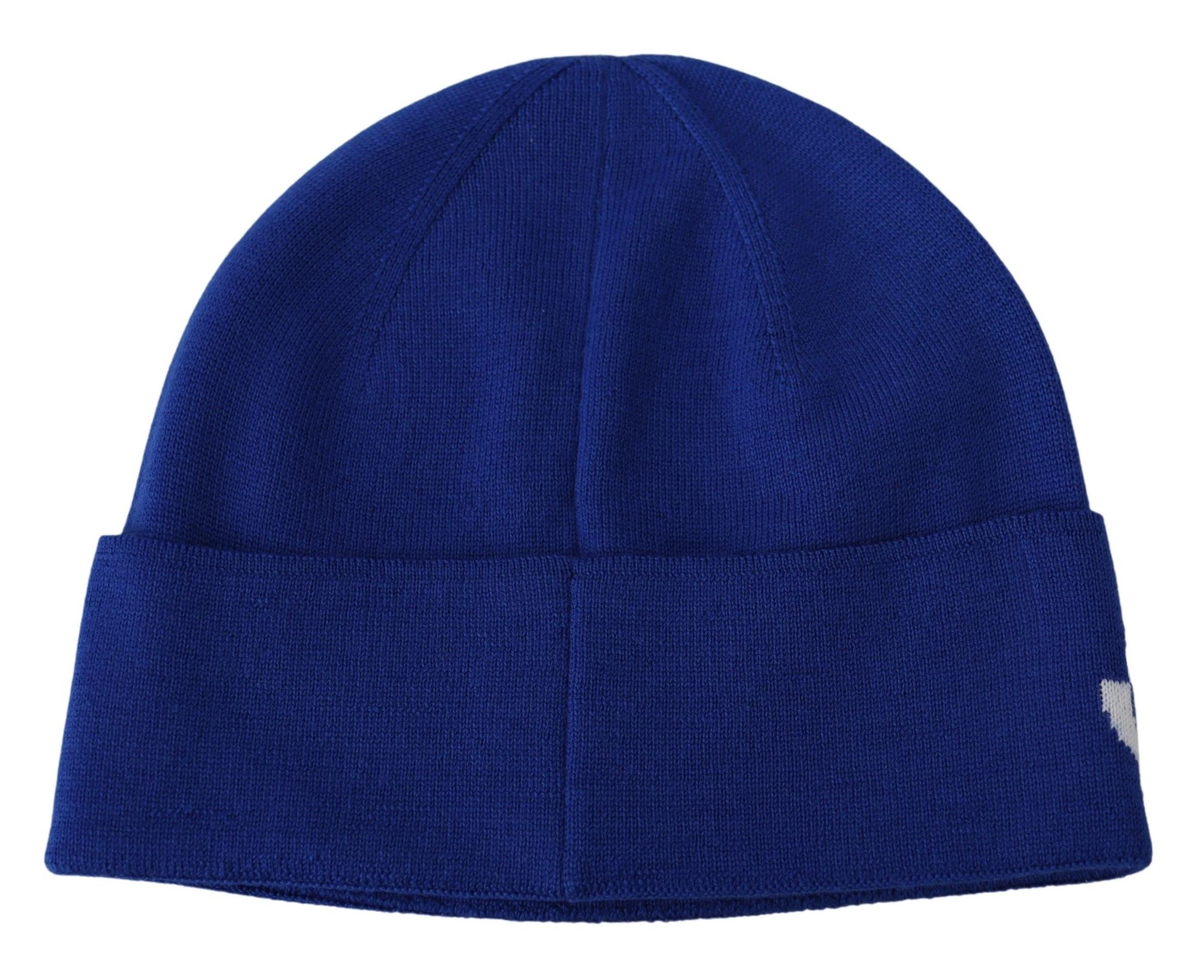 Bonnet unisexe en laine cobalt Givenchy Chic avec détail logo