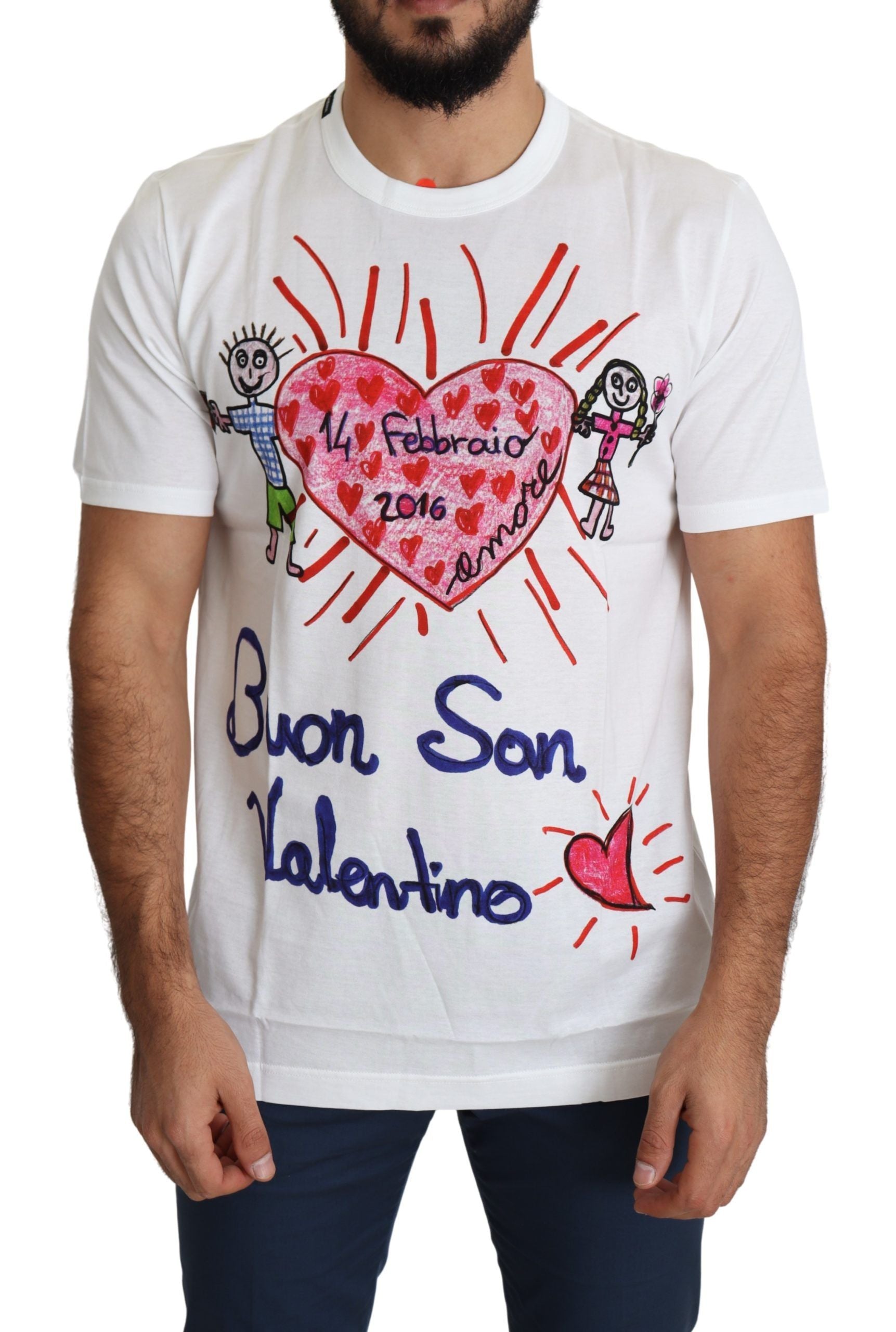 Dolce &amp; Gabbana T-shirt à col rond à imprimé cœur romantique