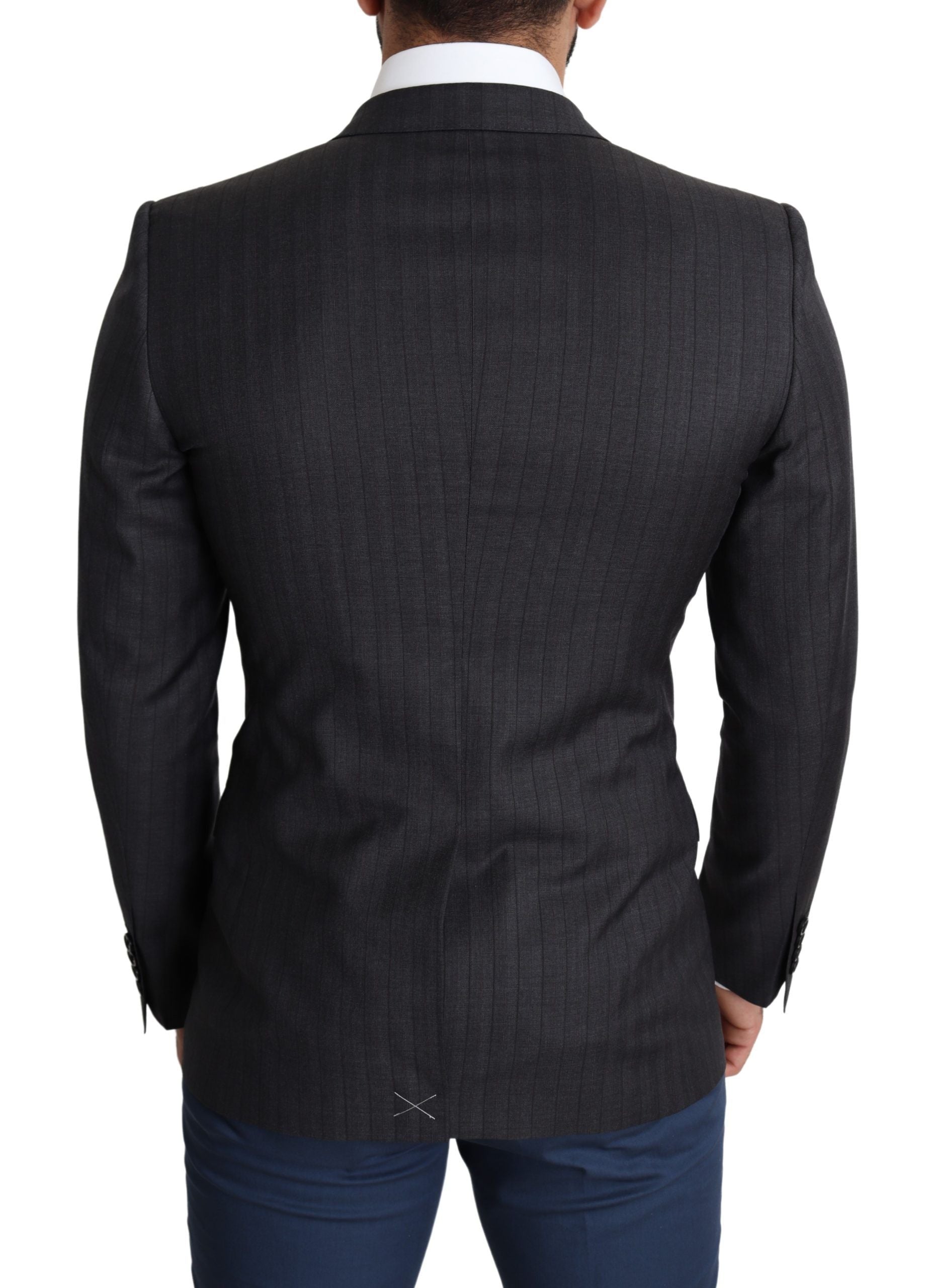 Dolce & Gabbana Elegant Black Virgin Wool Martini Blazer