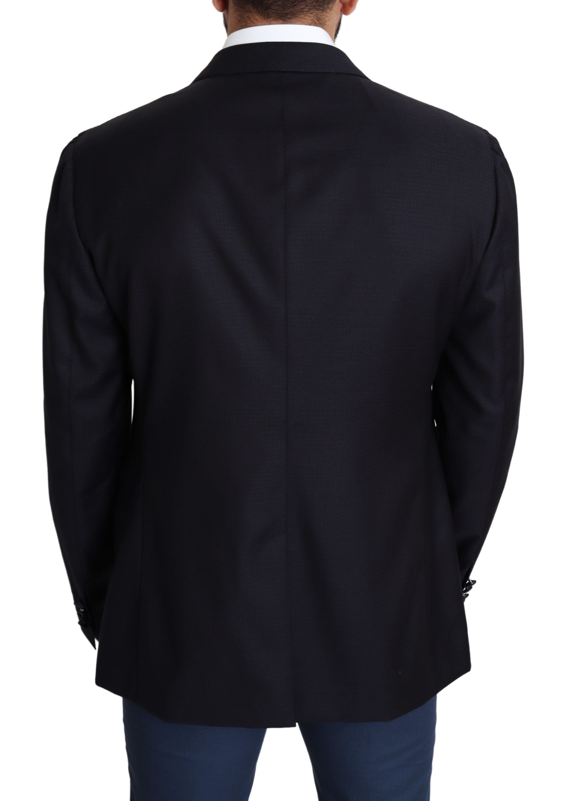 Dolce &amp; Gabbana Blazer élégant en laine vierge noire pour homme