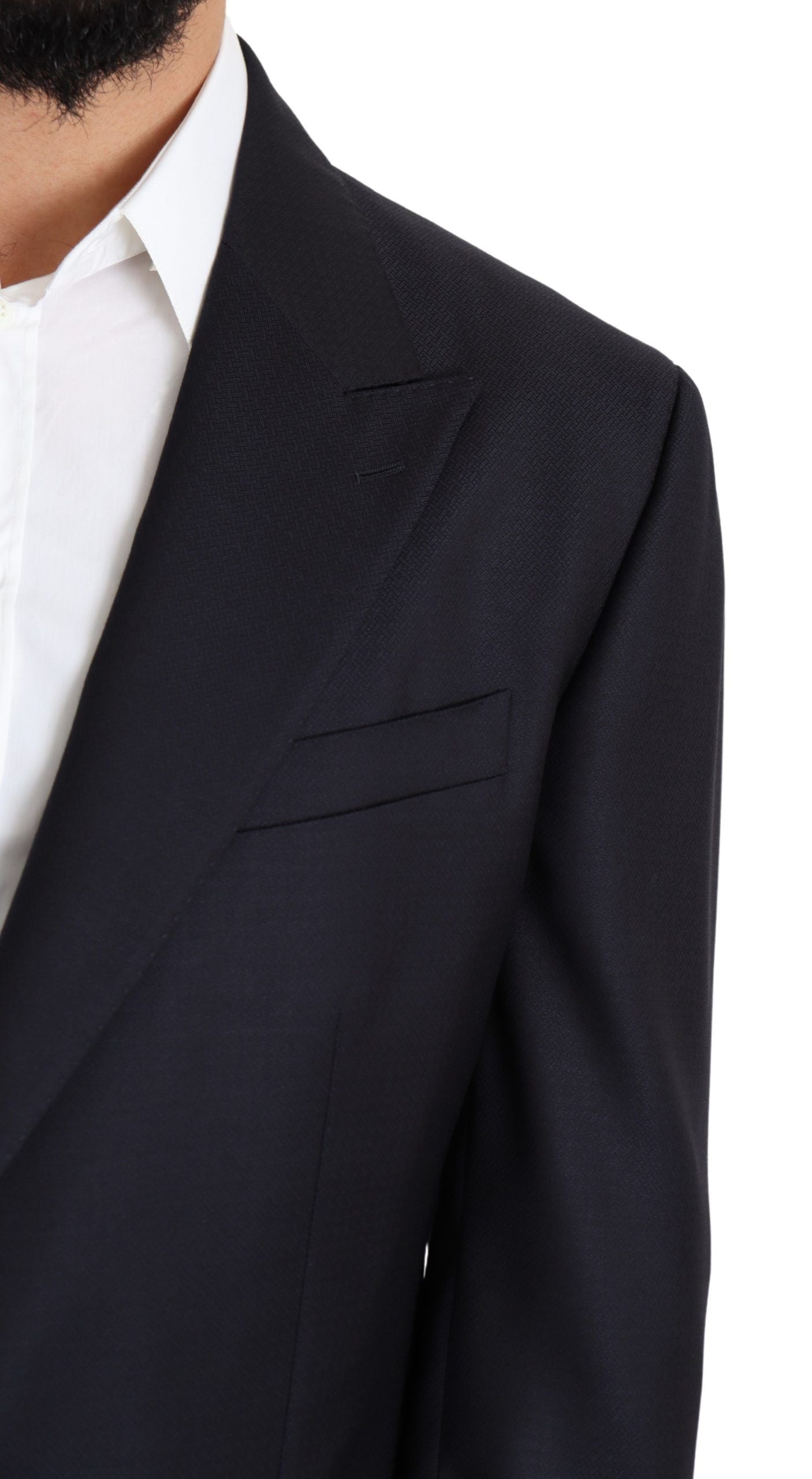 Dolce &amp; Gabbana Blazer élégant en laine vierge noire pour homme