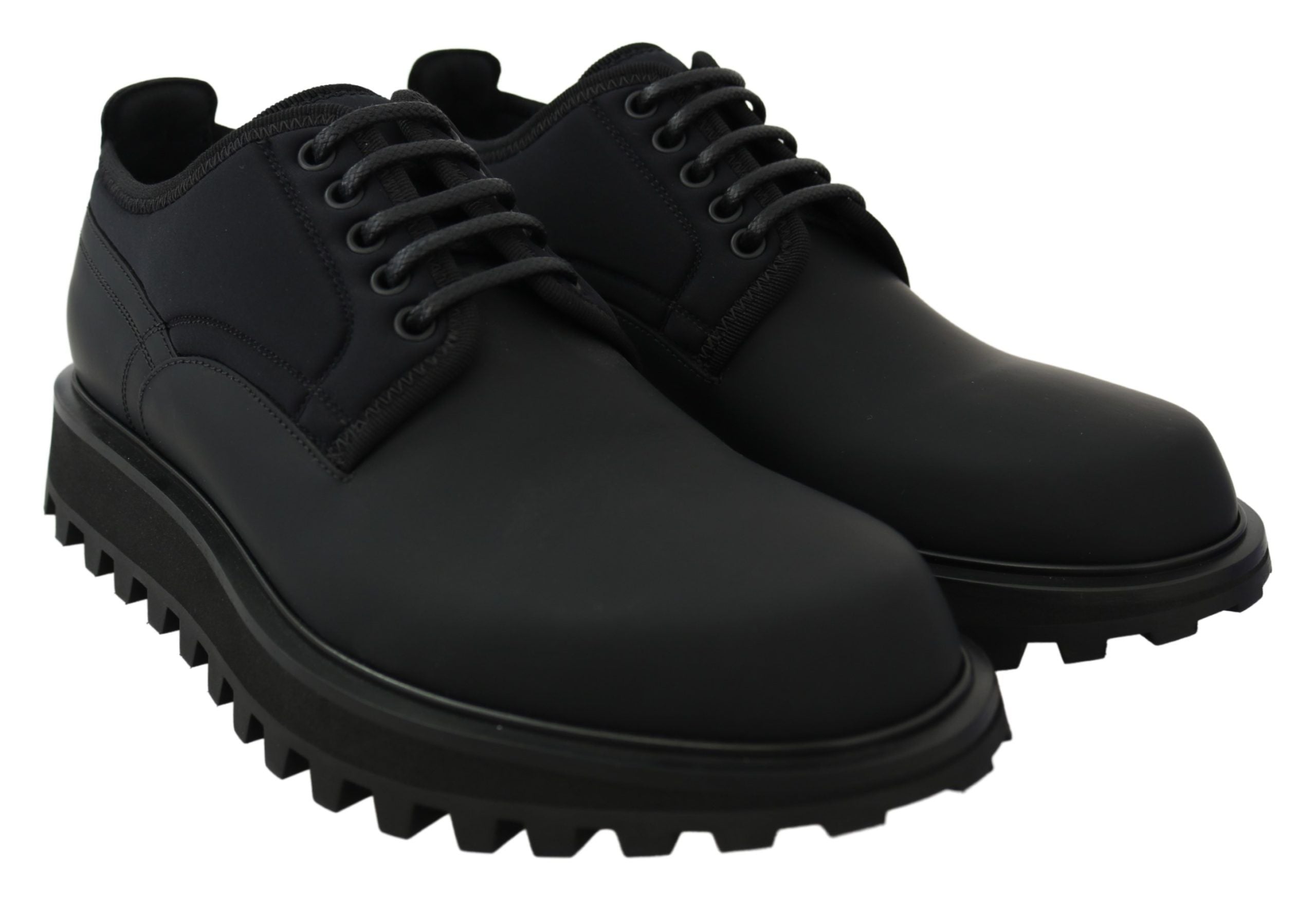 Dolce &amp; Gabbana Élégantes chaussures derby en cuir de veau noir