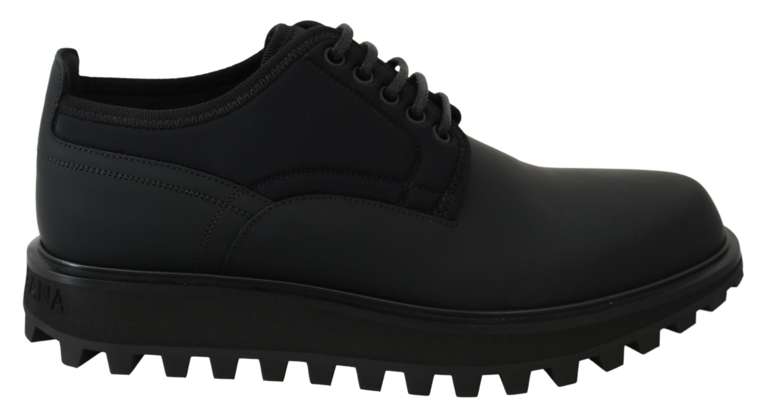 Dolce &amp; Gabbana Élégantes chaussures derby en cuir de veau noir