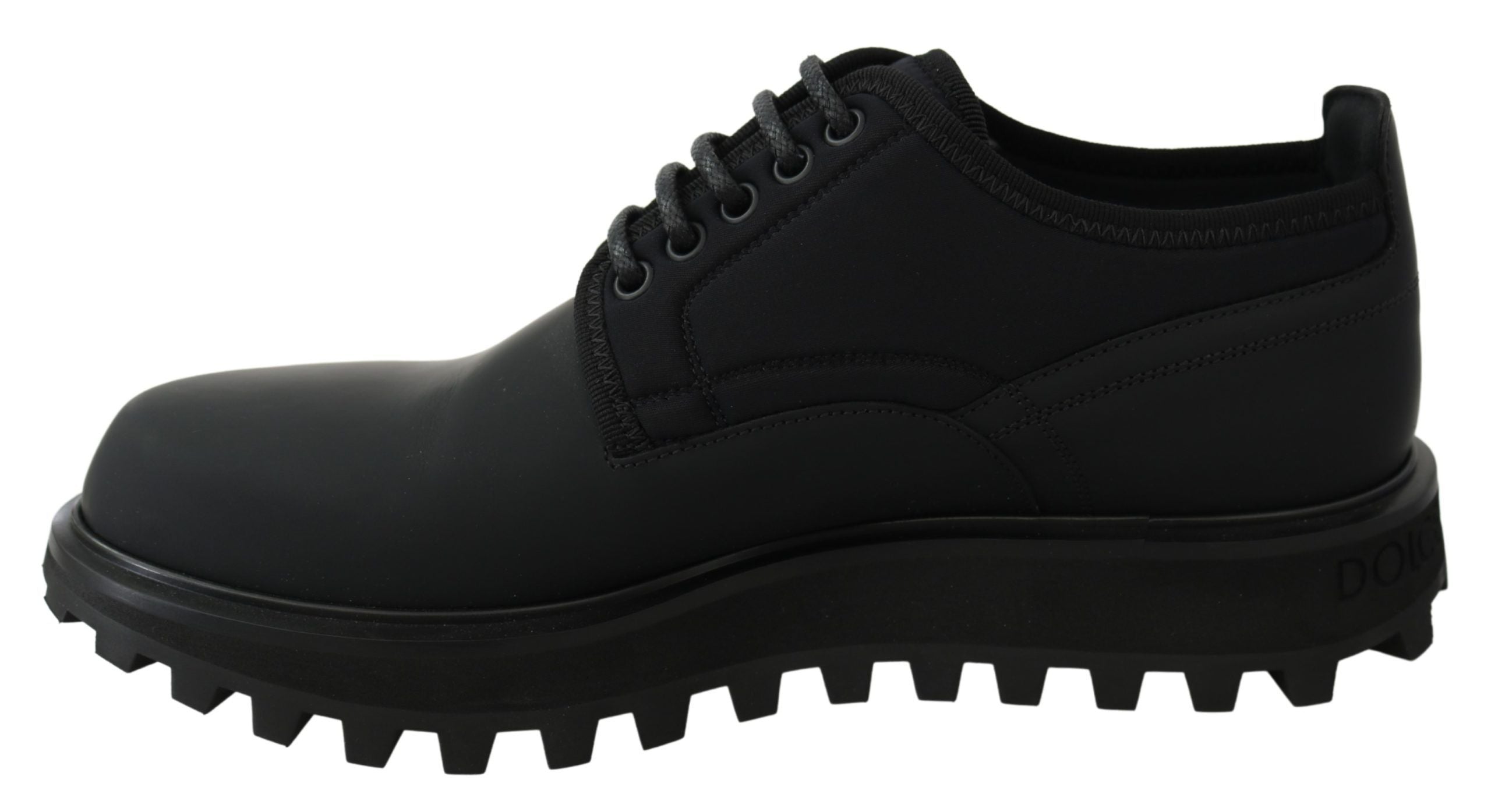 Dolce &amp; Gabbana Élégantes chaussures derby en cuir de veau noir