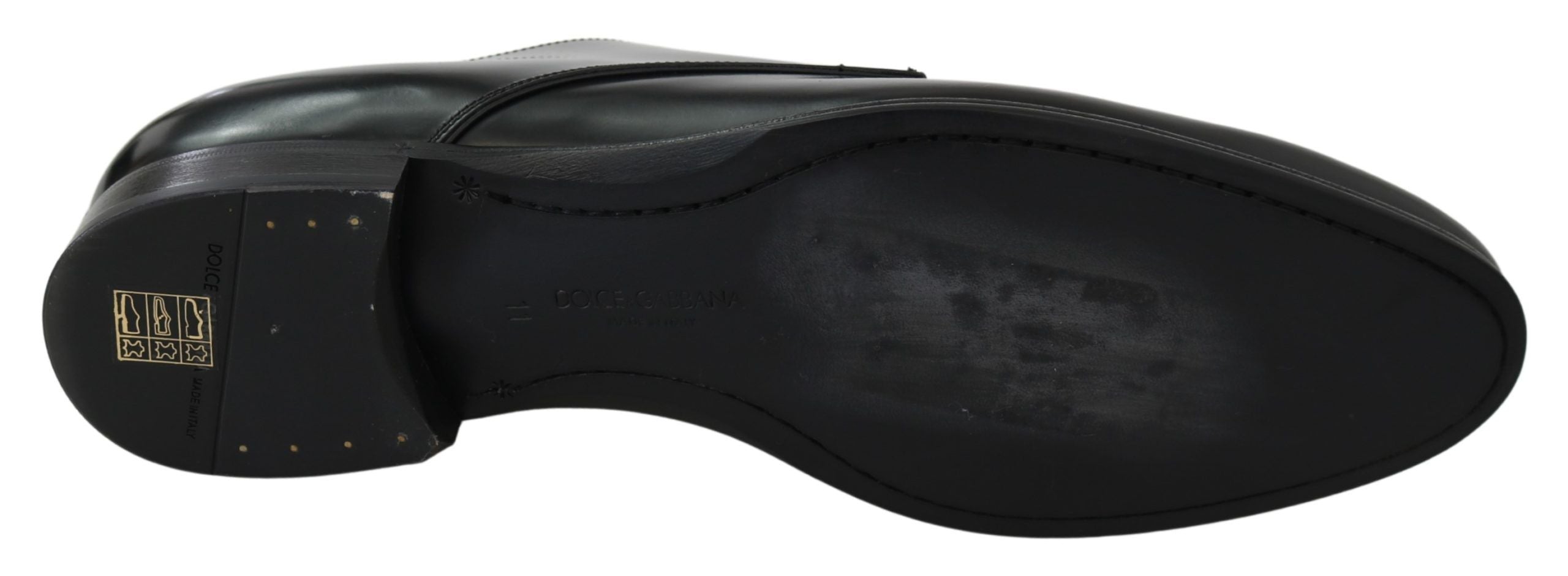 Dolce &amp; Gabbana élégantes chaussures derby en cuir noir