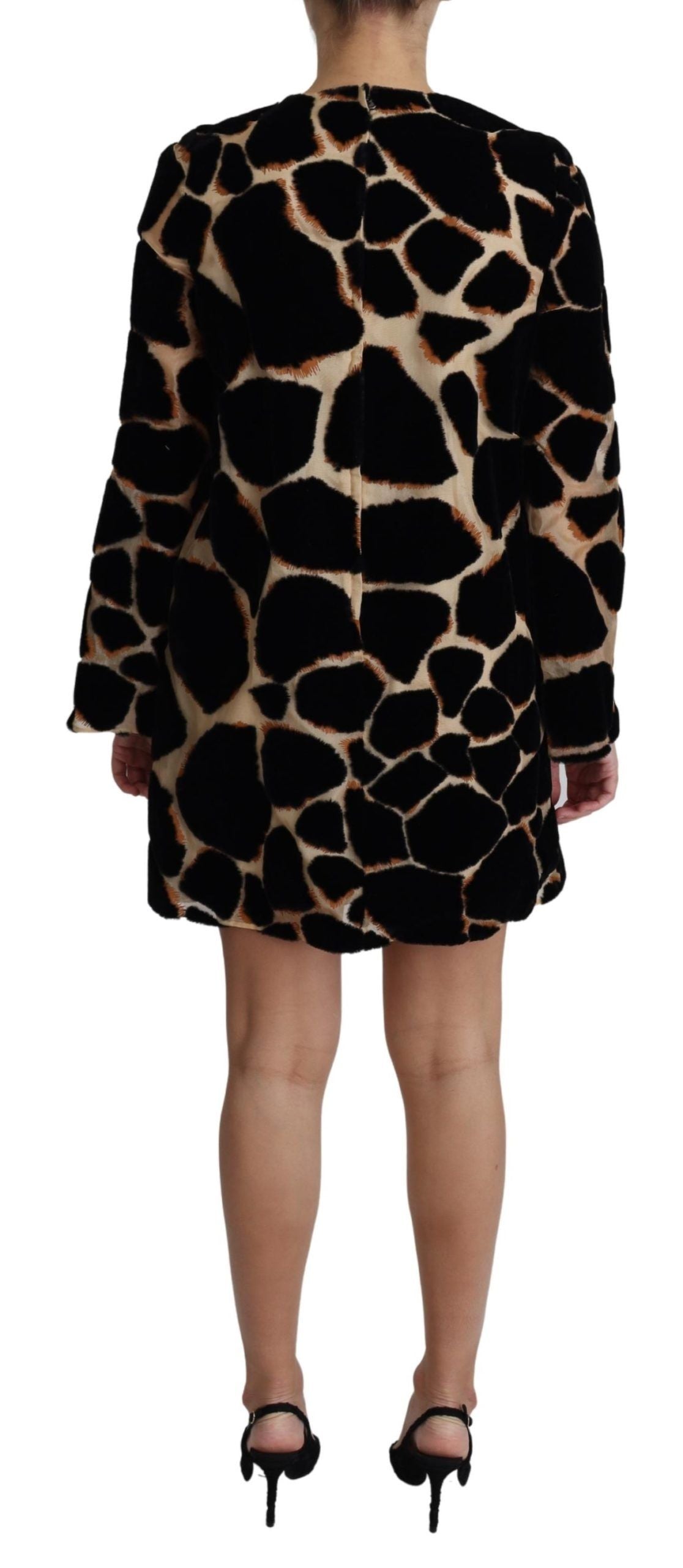 Dolce &amp; Gabbana Chic - Mini-robe droite à imprimé girafe