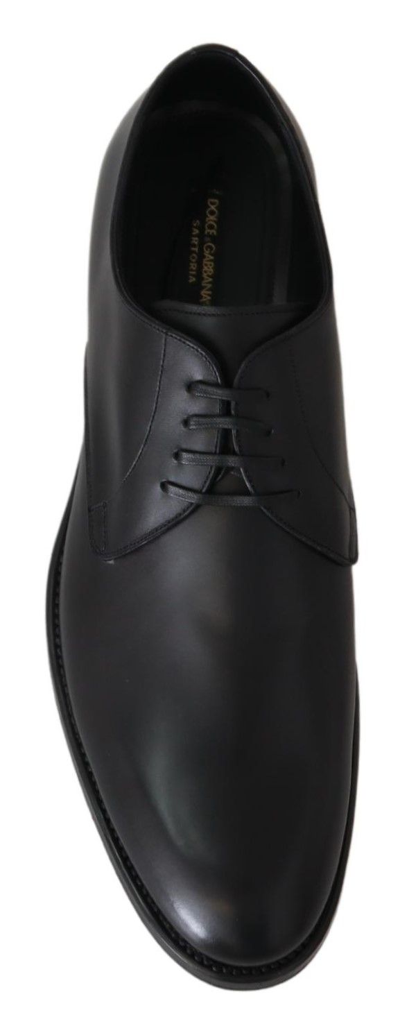 Dolce &amp; Gabbana élégantes chaussures habillées derby en cuir noir