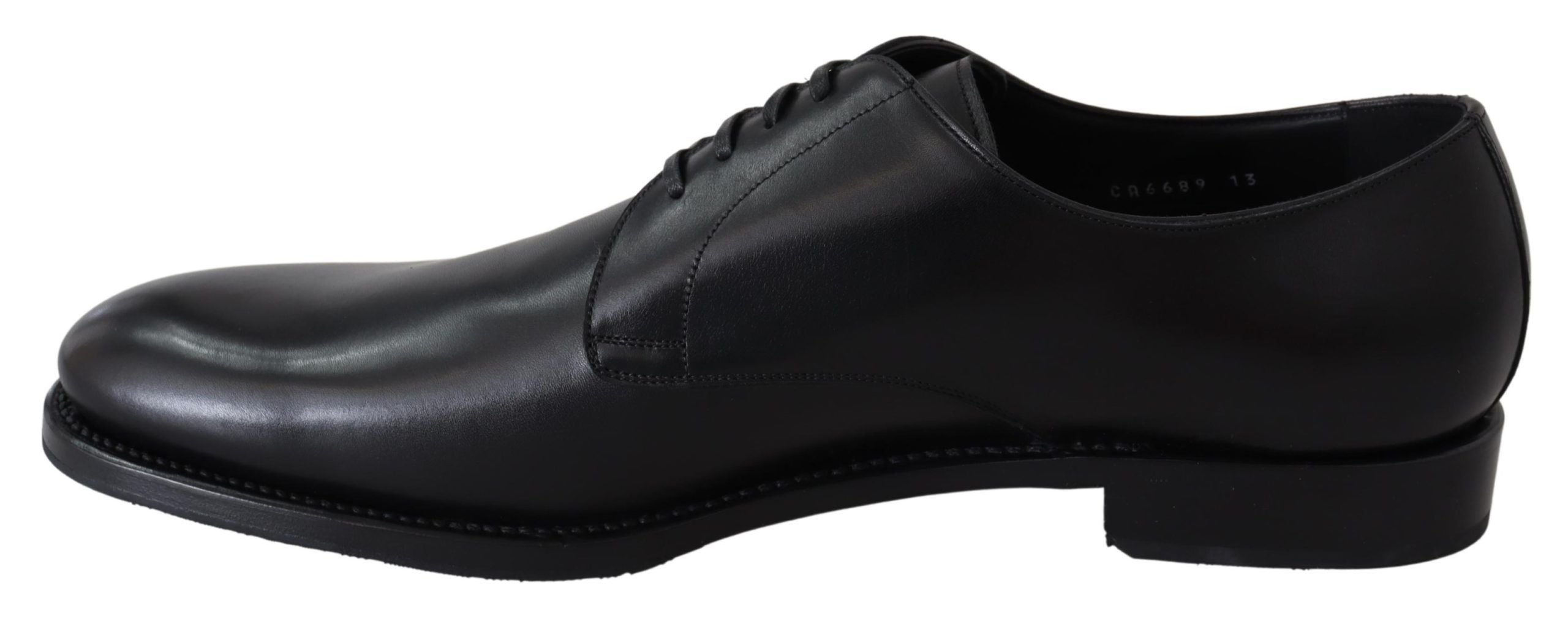 Dolce &amp; Gabbana élégantes chaussures habillées derby en cuir noir