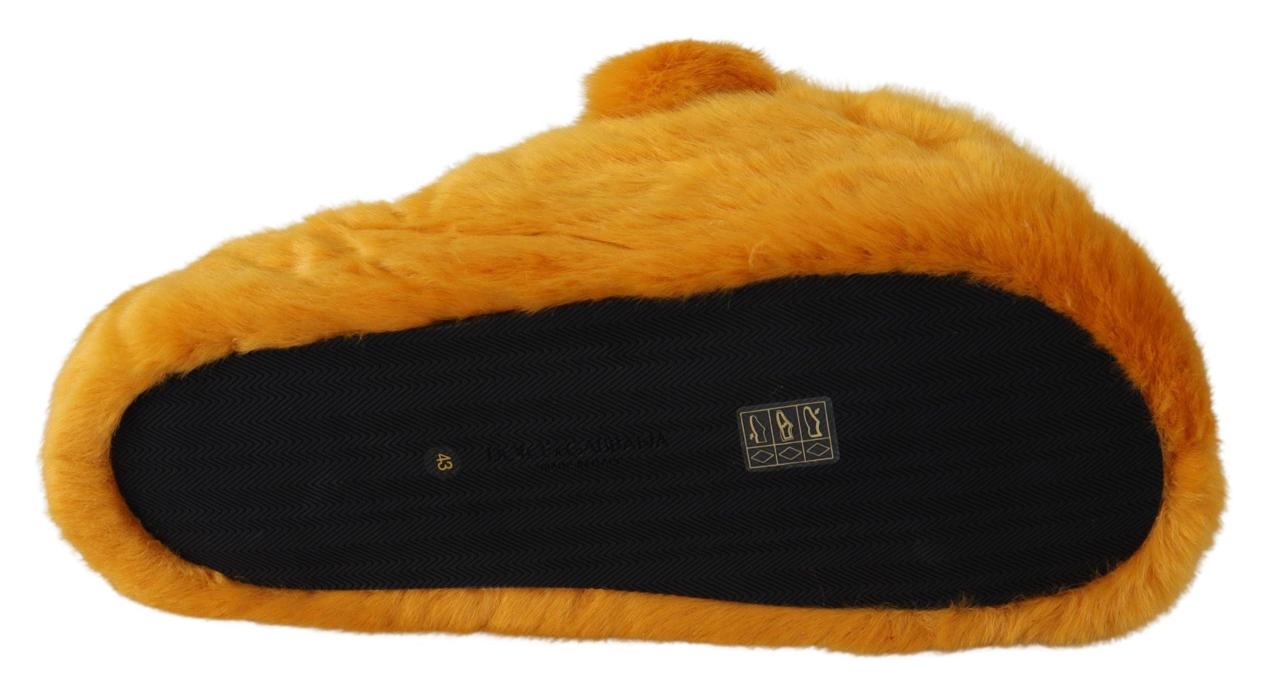 Dolce &amp; Gabbana Chaussons Lion Jaune Sunshine