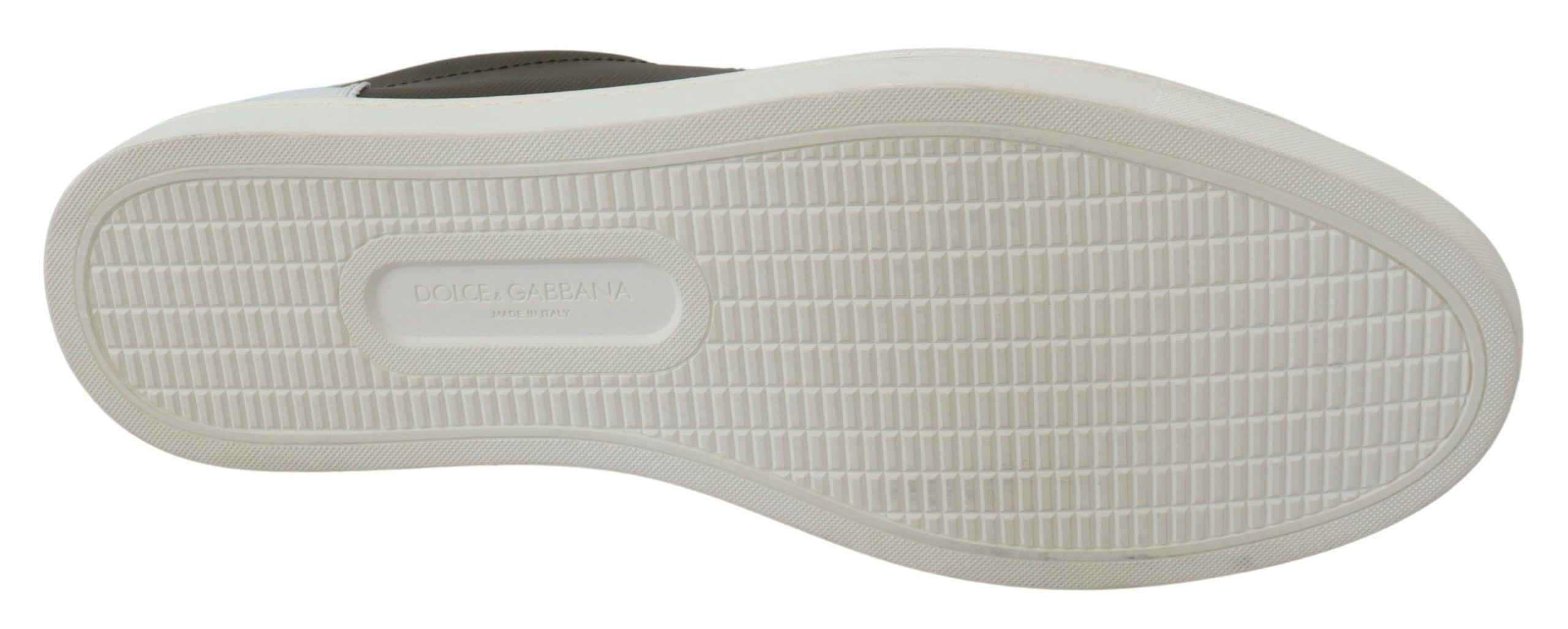 Dolce &amp; Gabbana Baskets basses élégantes en cuir blanc