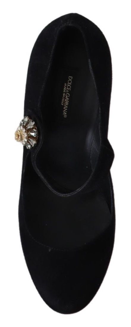 Dolce &amp; Gabbana Élégantes escarpins Mary Janes en daim noir