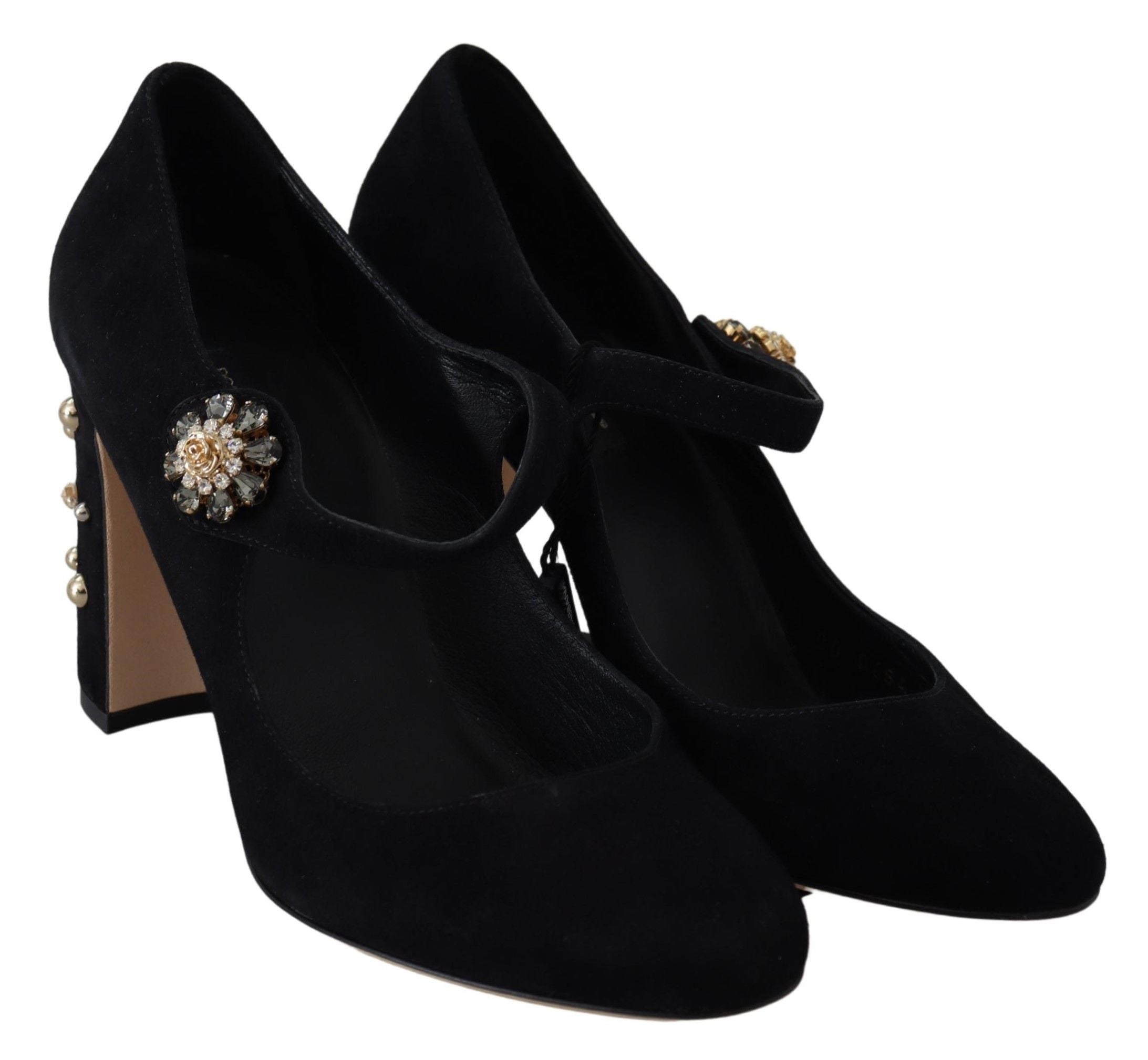 Dolce &amp; Gabbana Élégantes escarpins Mary Janes en daim noir