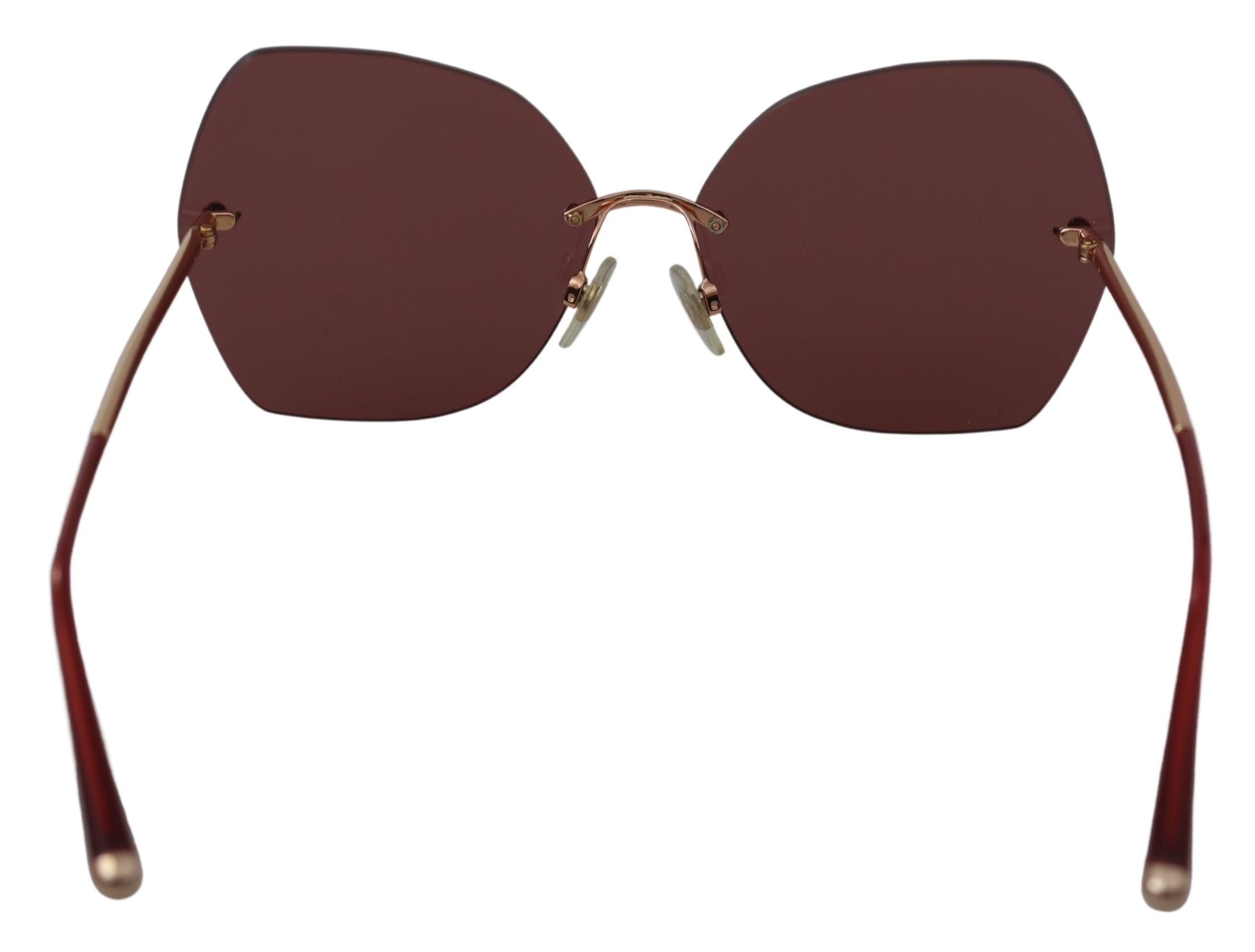 Lunettes de soleil Dolce &amp; Gabbana Chic rouges avec protection 100% UV