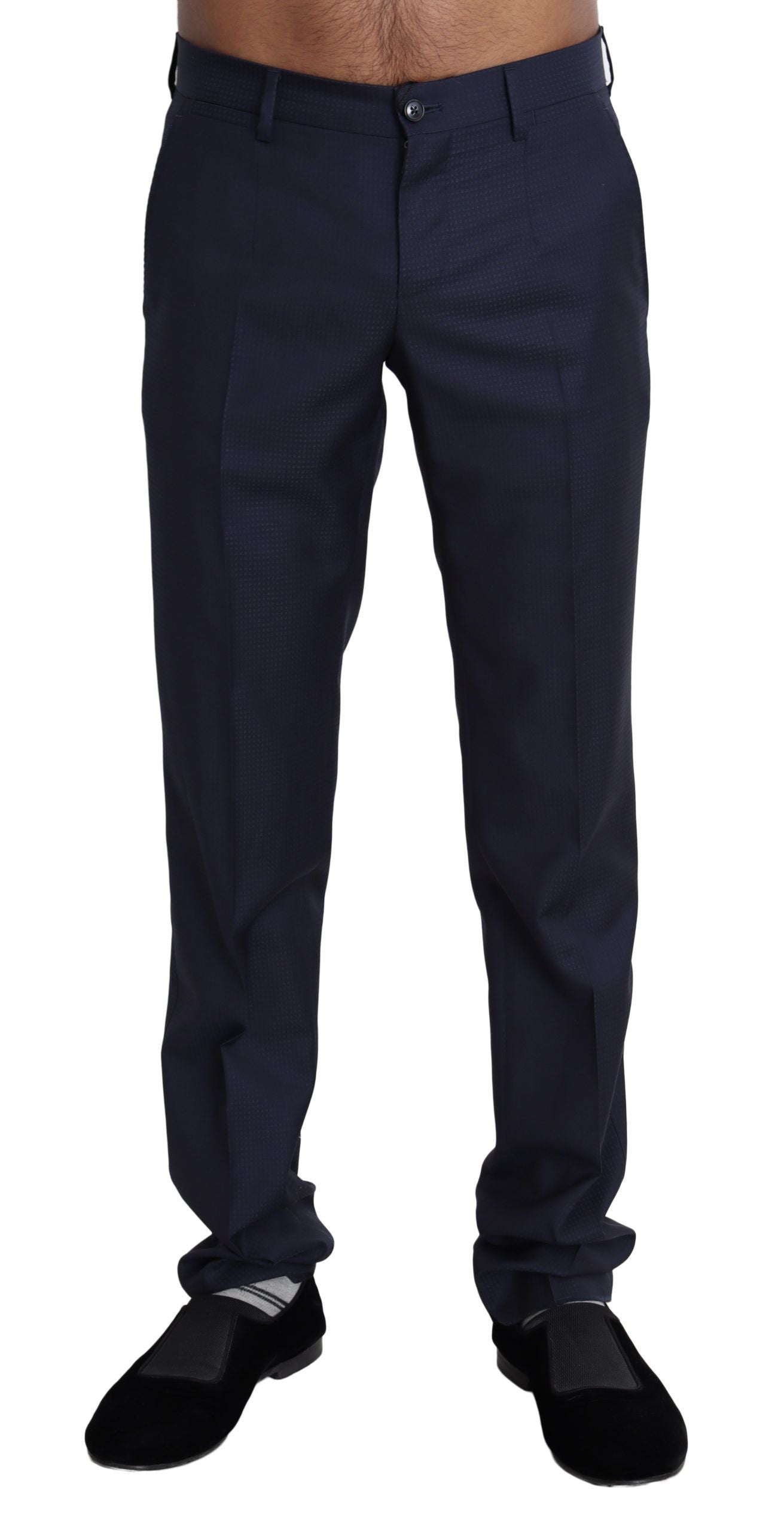 Dolce &amp; Gabbana Pantalon habillé élégant en laine mélangée coupe slim