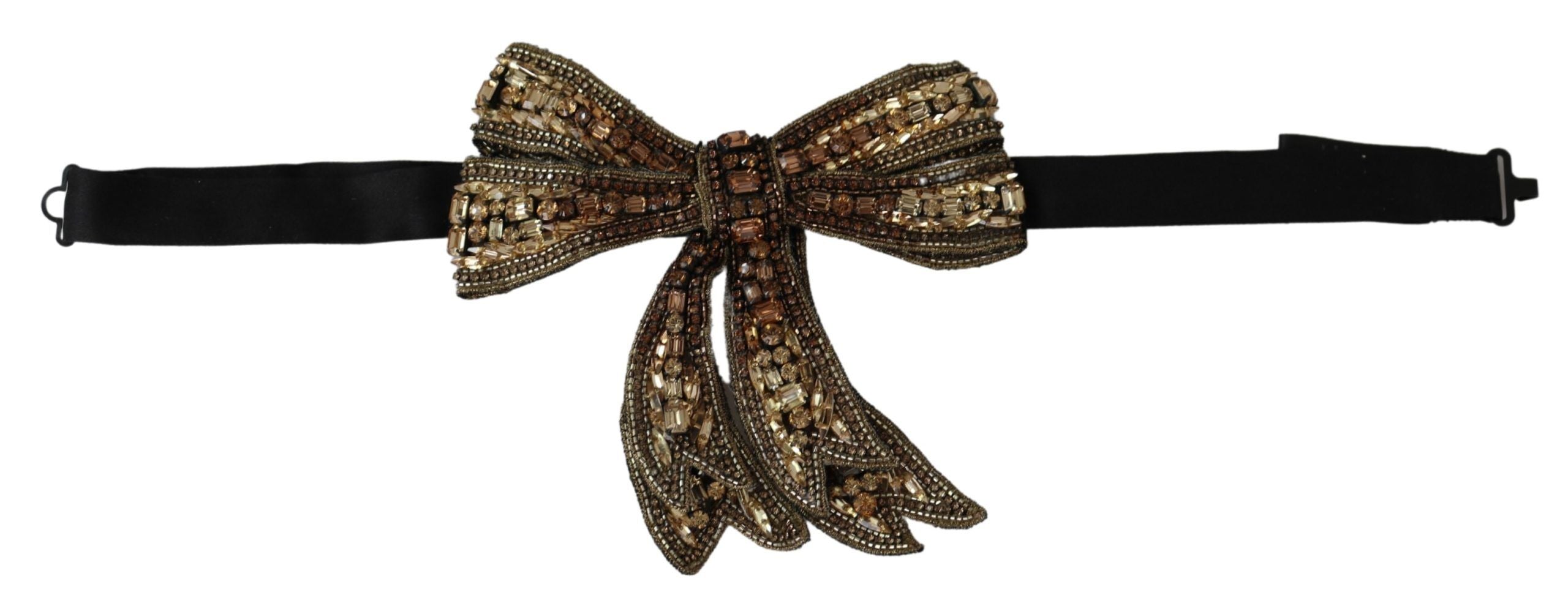 Dolce &amp; Gabbana Noeud papillon élégant en soie avec strass