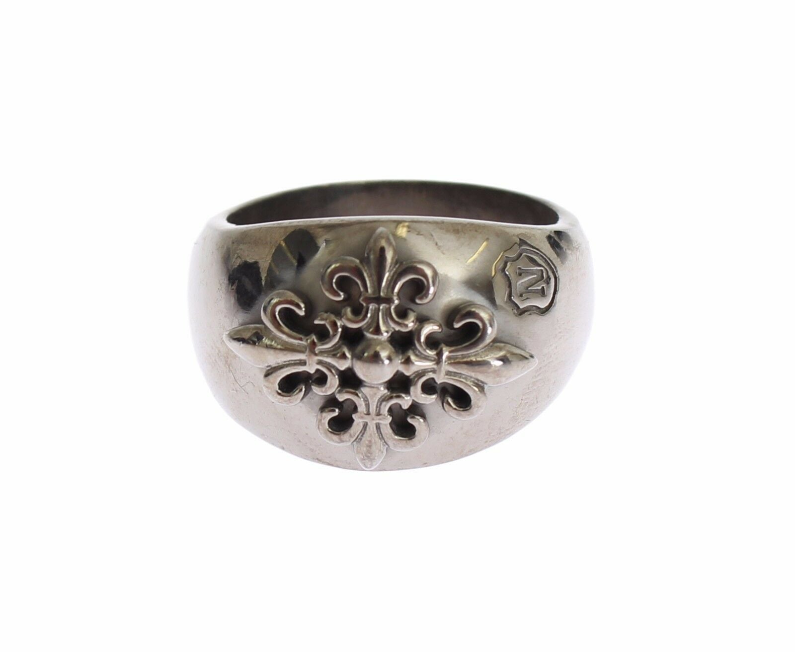 Bague de déclaration pour hommes en argent sterling rhodié Nialaya