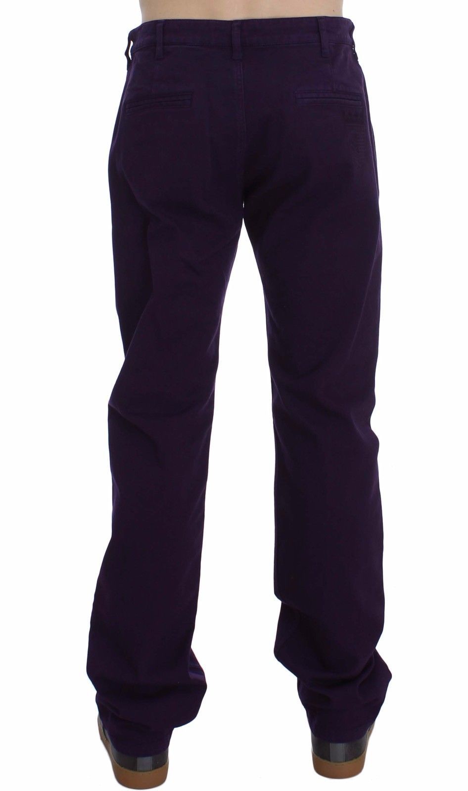 Chino slim stretch en coton violet GF Ferre