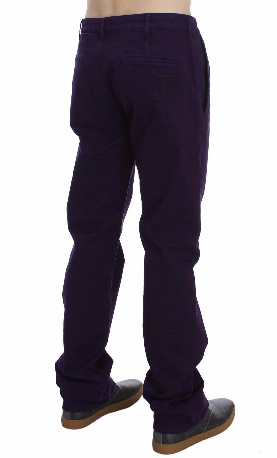 Chino slim stretch en coton violet GF Ferre