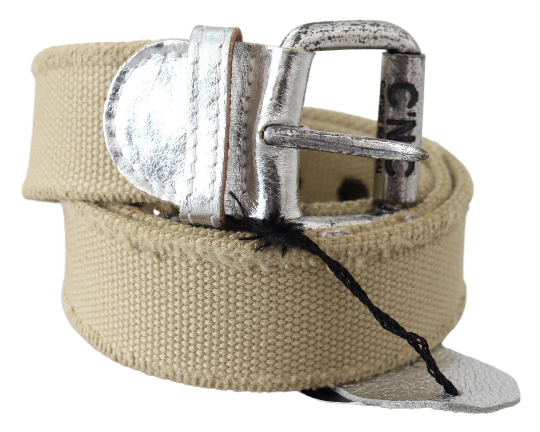 Costume National Ceinture élégante en coton beige